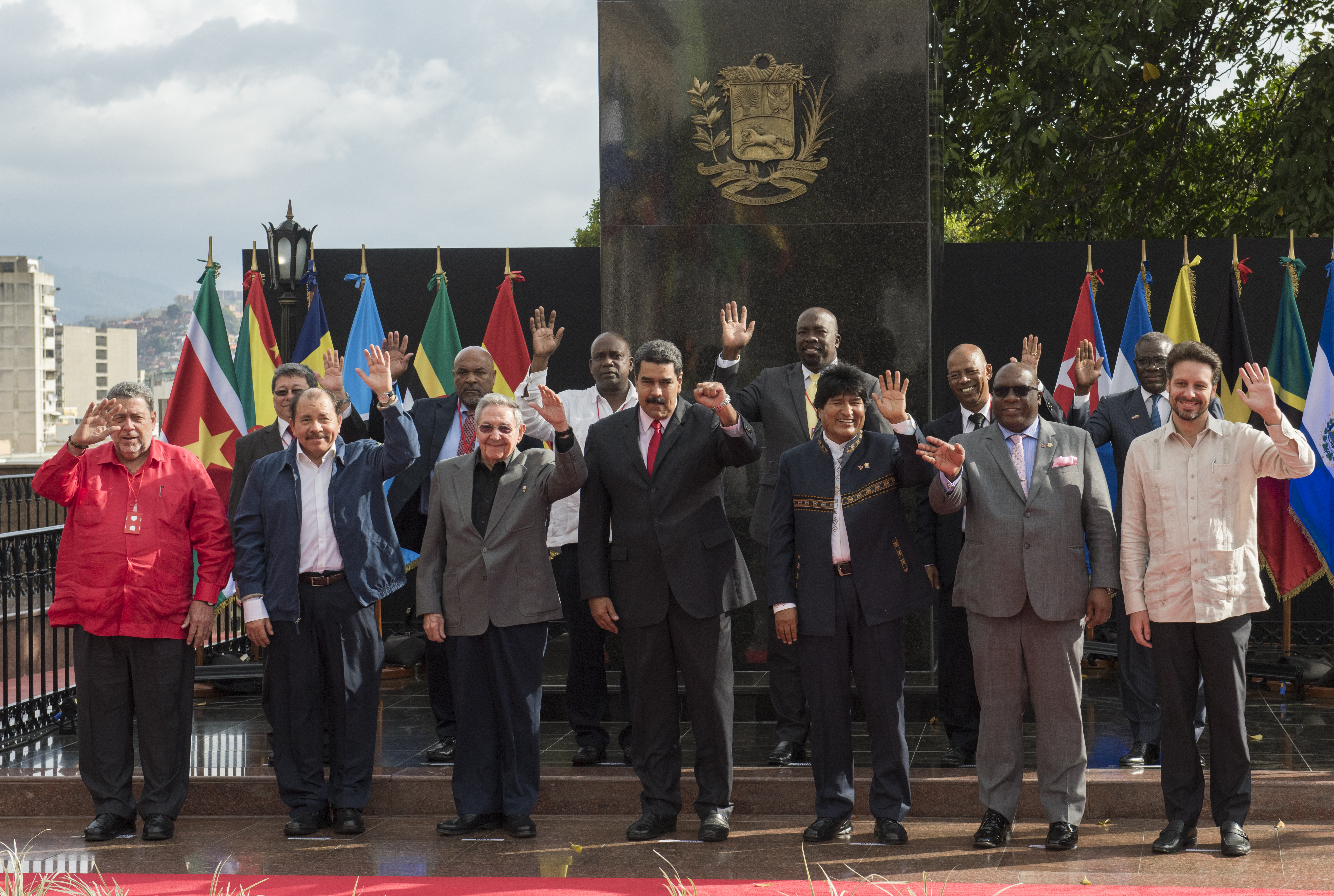 Presiden Maduro di antara para pemimpin Amerika Latin lainnya yang berpartisipasi dalam pertemuan ALBA tahun 2017