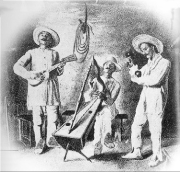 Música Llanera adalah genre musik rakyat paling populer, dan musik koboi, dari Venezuela. Penggambaran sebuah band Llanera pada tahun 1912.