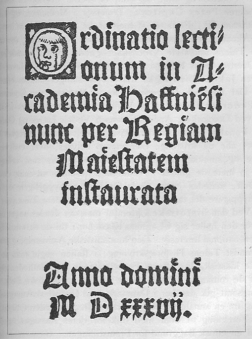 Rencana kuliah tertua Denmark yang masih ada, bertanggal 1537 dari Universitas Kopenhagen, menunjukkan tradisi panjang pendidikan tinggi di negara ini.