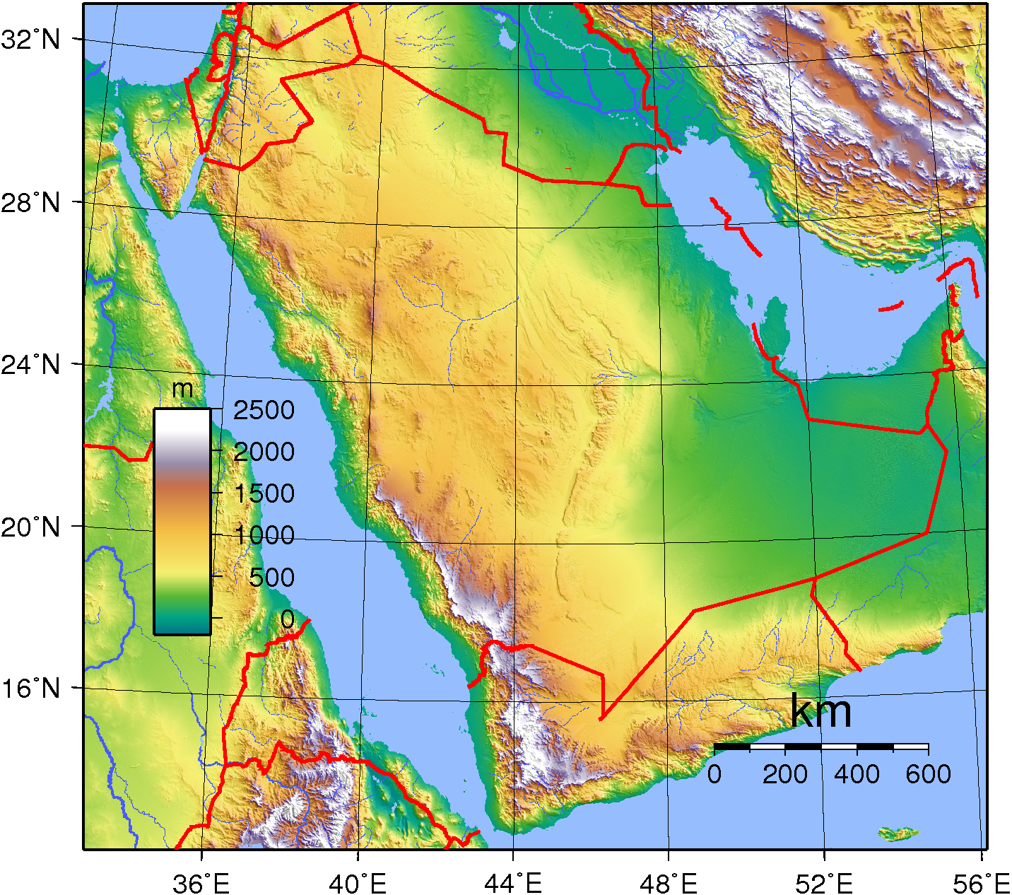 Topografi Arab Saudi