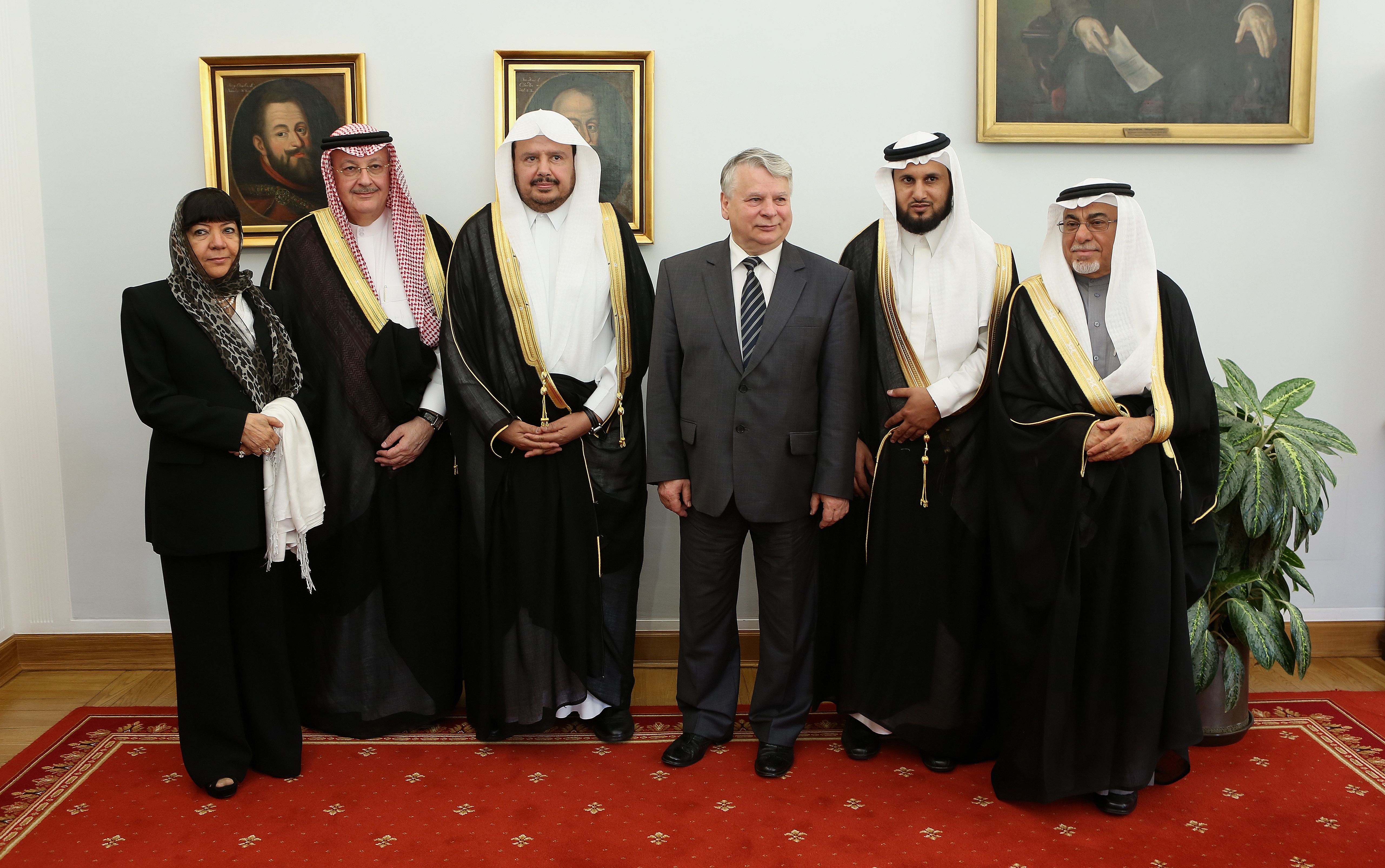 Abdullah ibn Muhammad Al ash-Sheikh bersama Bogdan Borusewicz di Senat Polandia, 26 Mei 2014