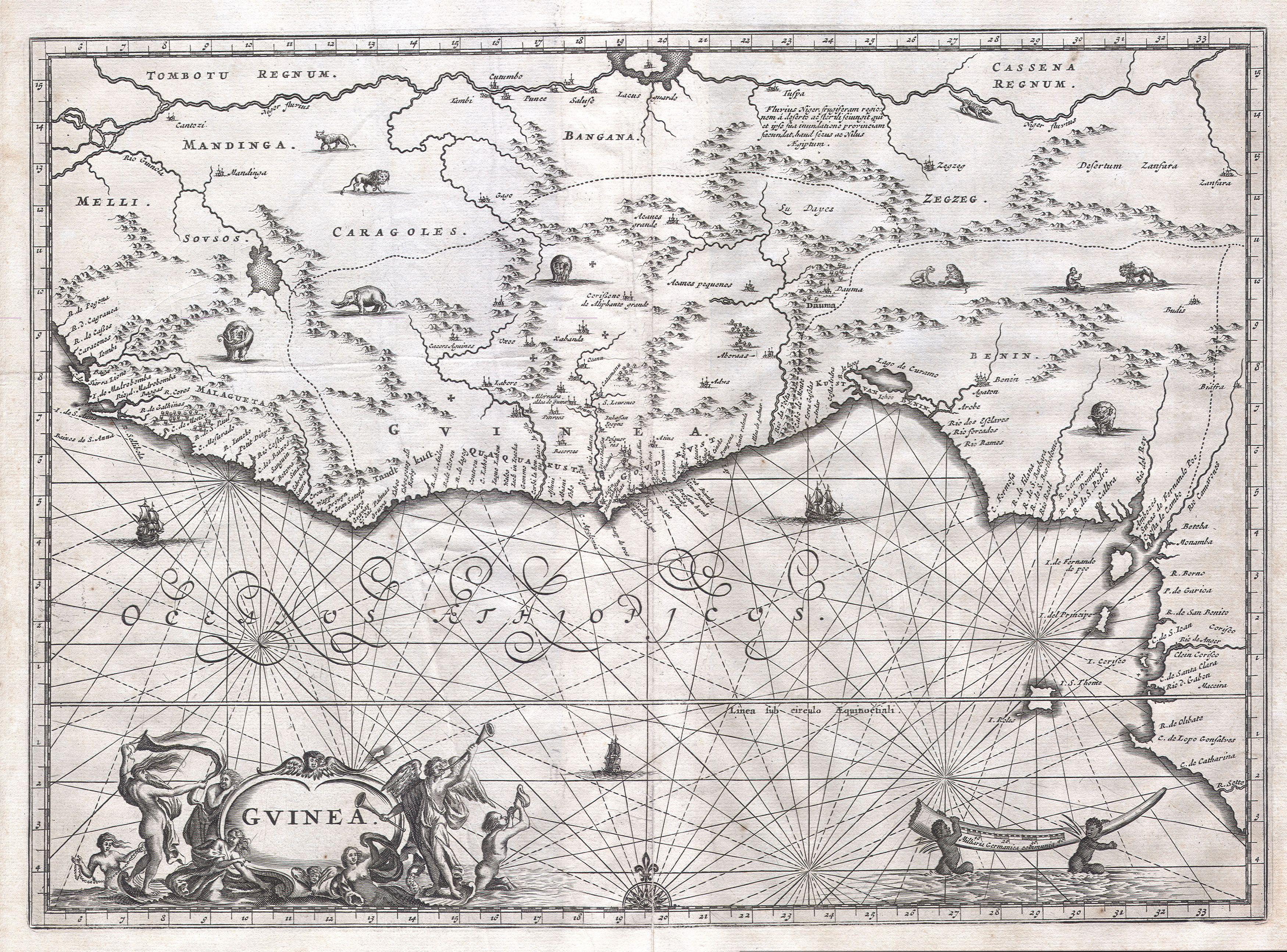 Peta Afrika Barat tahun 1672