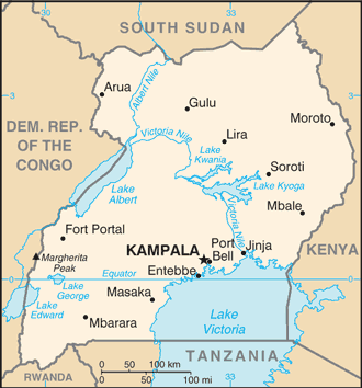 Một số quận ở Uganda