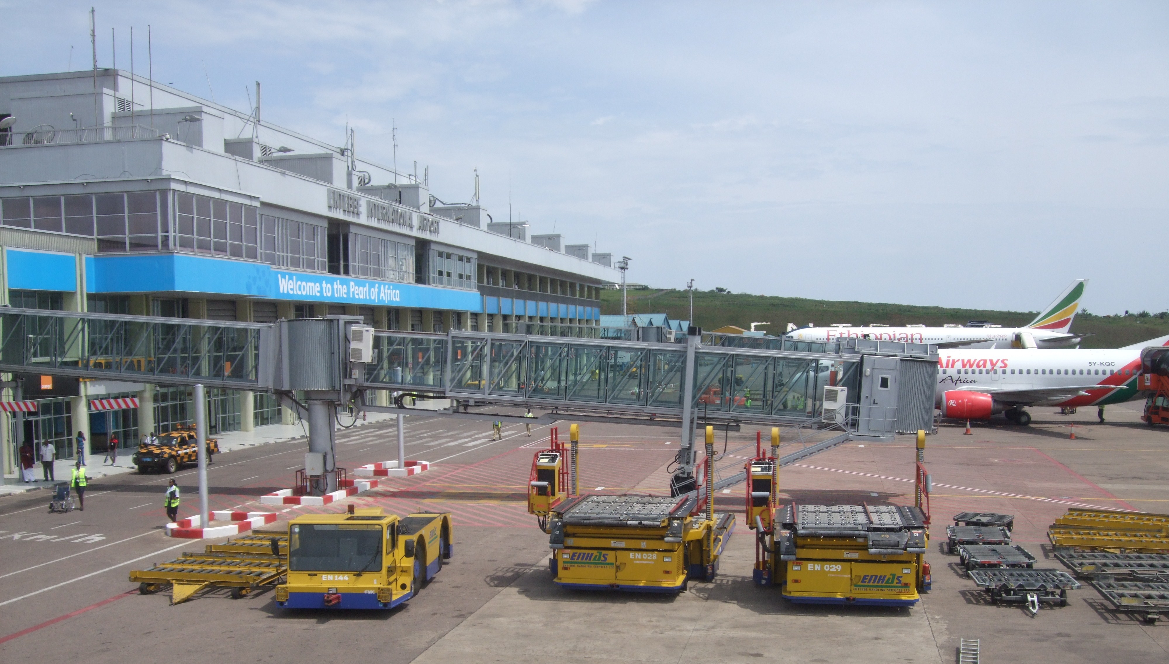 Sân bay quốc tế Entebbe, cửa ngõ hàng không chính của Uganda.