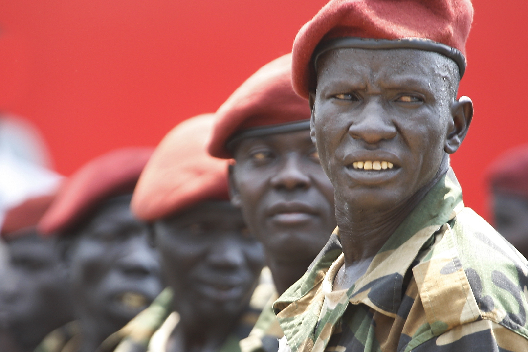 Pengawal presiden Sudan Selatan pada Hari Kemerdekaan, 2011