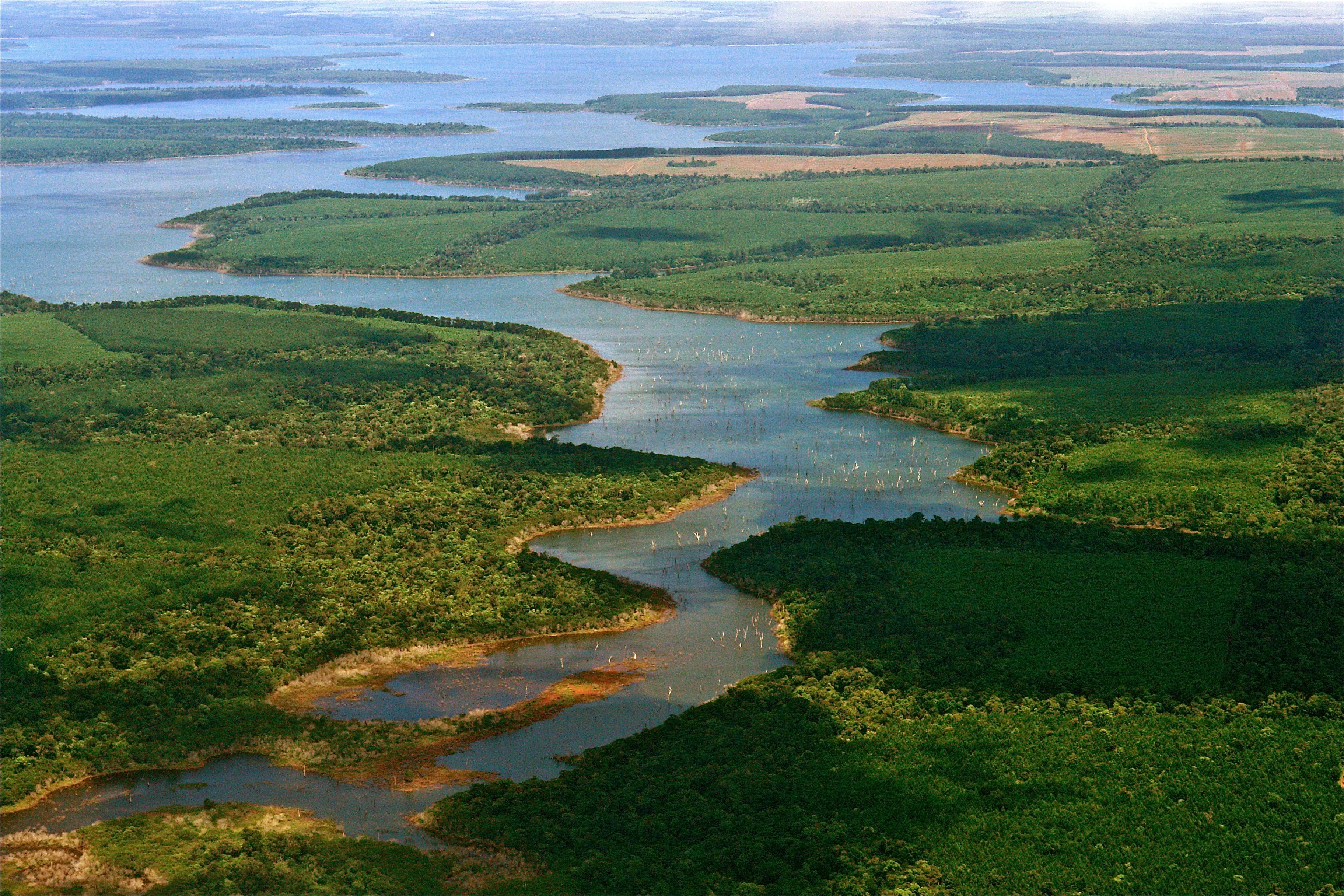 Vùng đất ngập nước Iberá nhìn từ trên không.