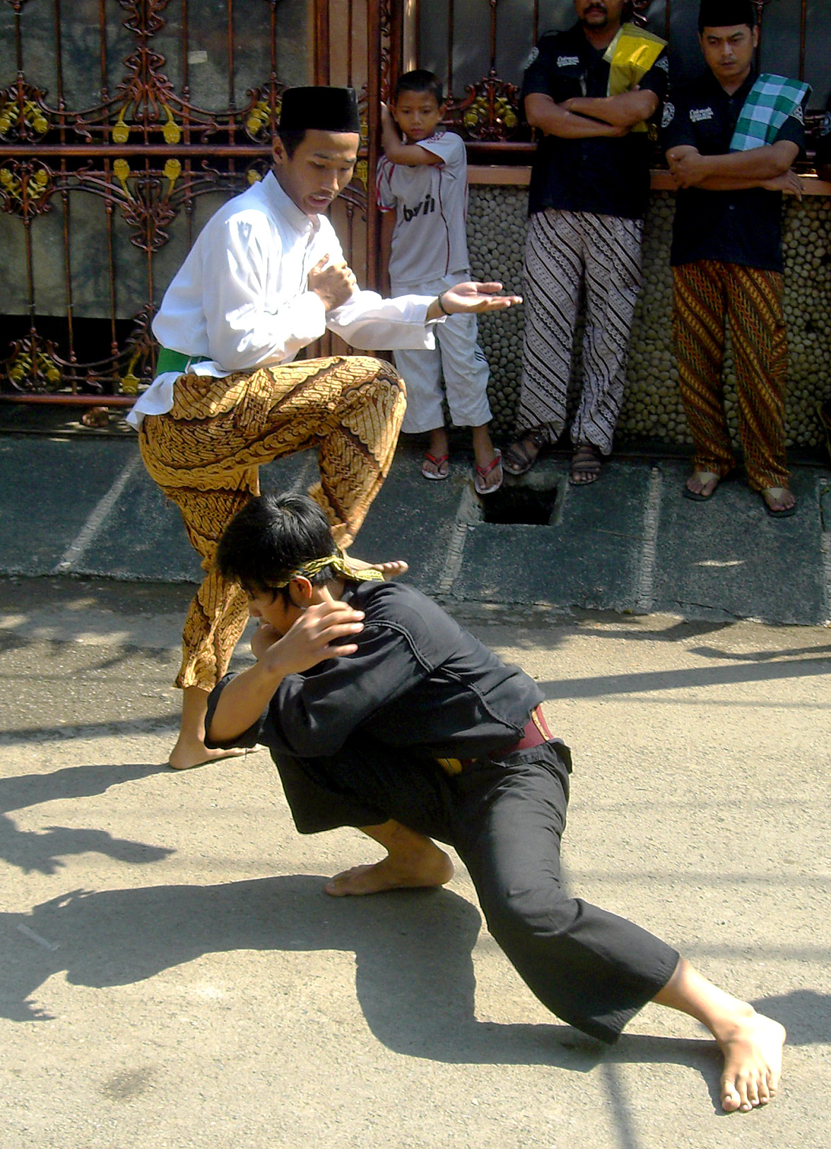 Satu demonstrasi pencak silat, sejenis seni mempertahankan diri.