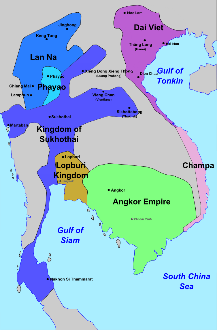 Đại Việt, Champa, Empayar Angkor dan jiran-jirannya, akhir abad ke-13