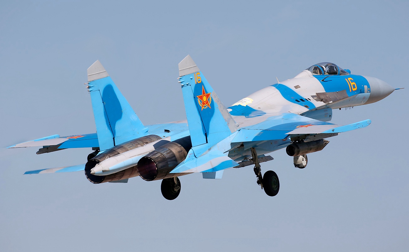 Sebuah Sukhoi Su-27 Kazakhstan