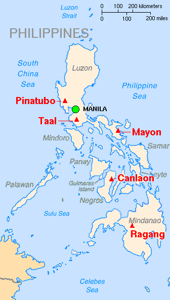 Gunung berapi di Filipina