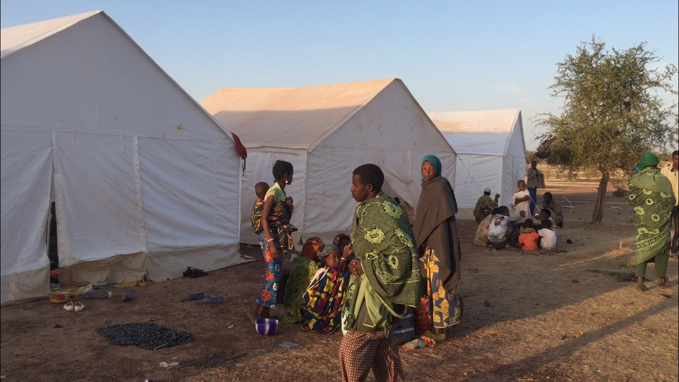 Displaced Fulani civilians in Barsalogho, January 2019, in the aftermath of the Yirgou massacre.