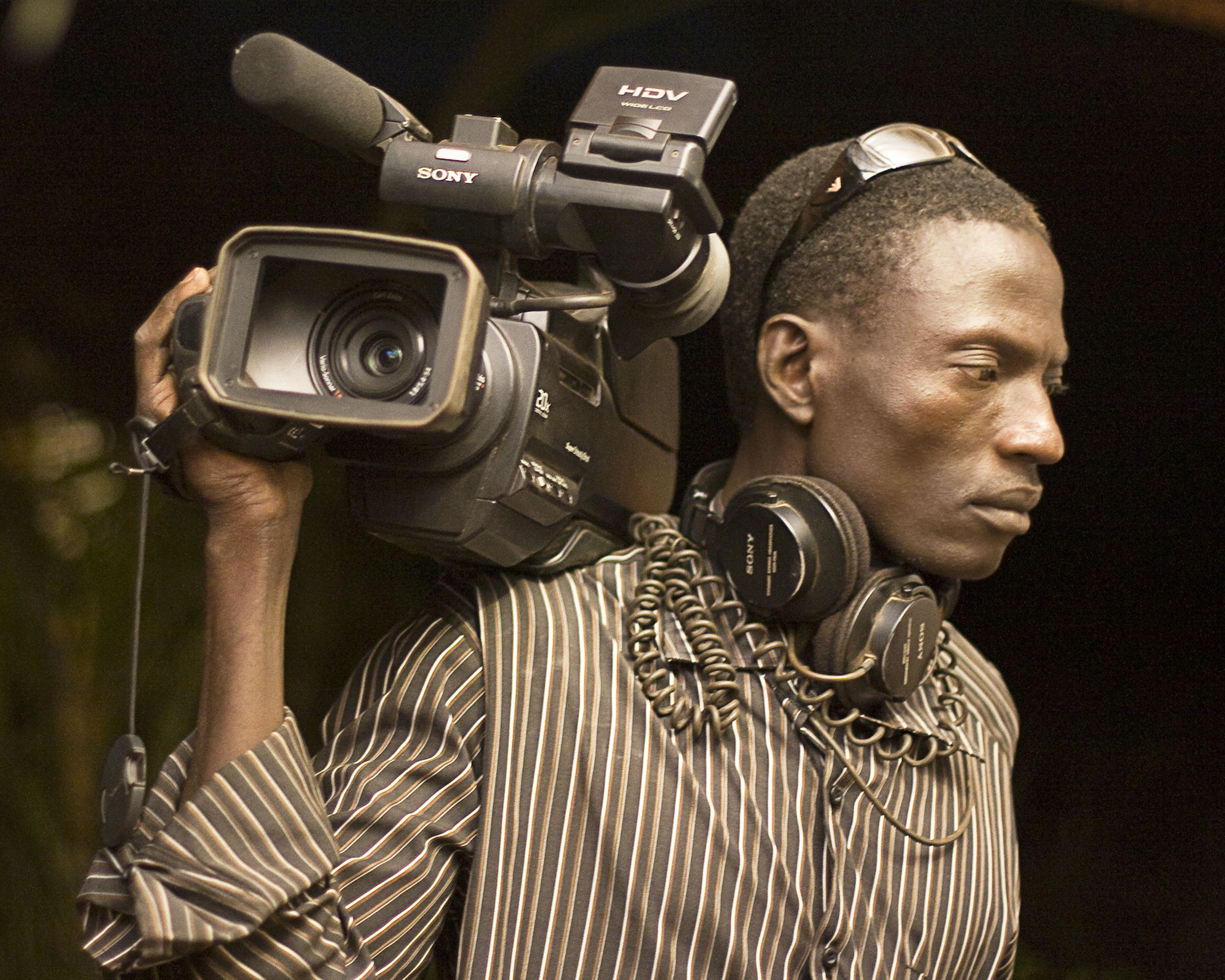A cameraman in Ouagadougou, Burkina Faso, in 2010.