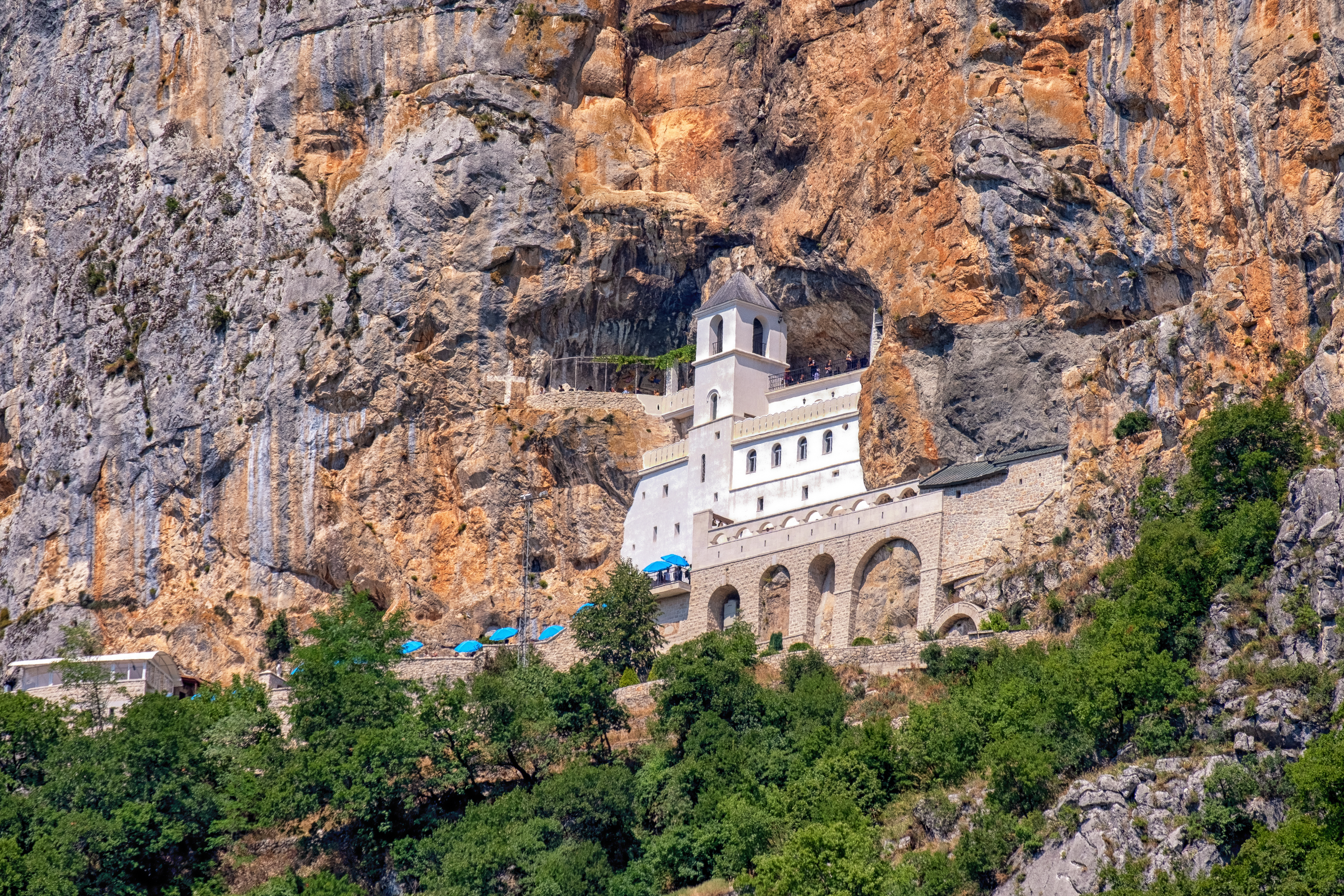 Ostrog Monastery is the most visited religious shrine in the country, uniquely situated against an almost vertical rock face high in Ostroška Greda.