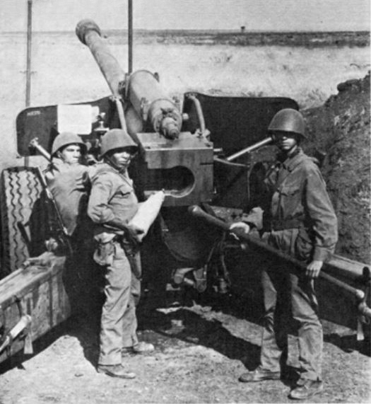 Cuban artillery crew in Ethiopia during the Ogaden War. Cuba sent troops to support Ethiopia against a Somali invasion.