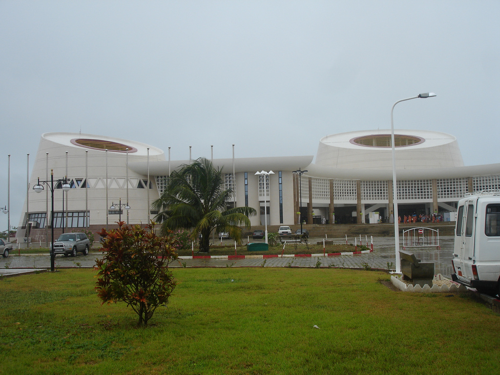 The Palais des Congrès in Cotonou, a venue for cultural events and performances.