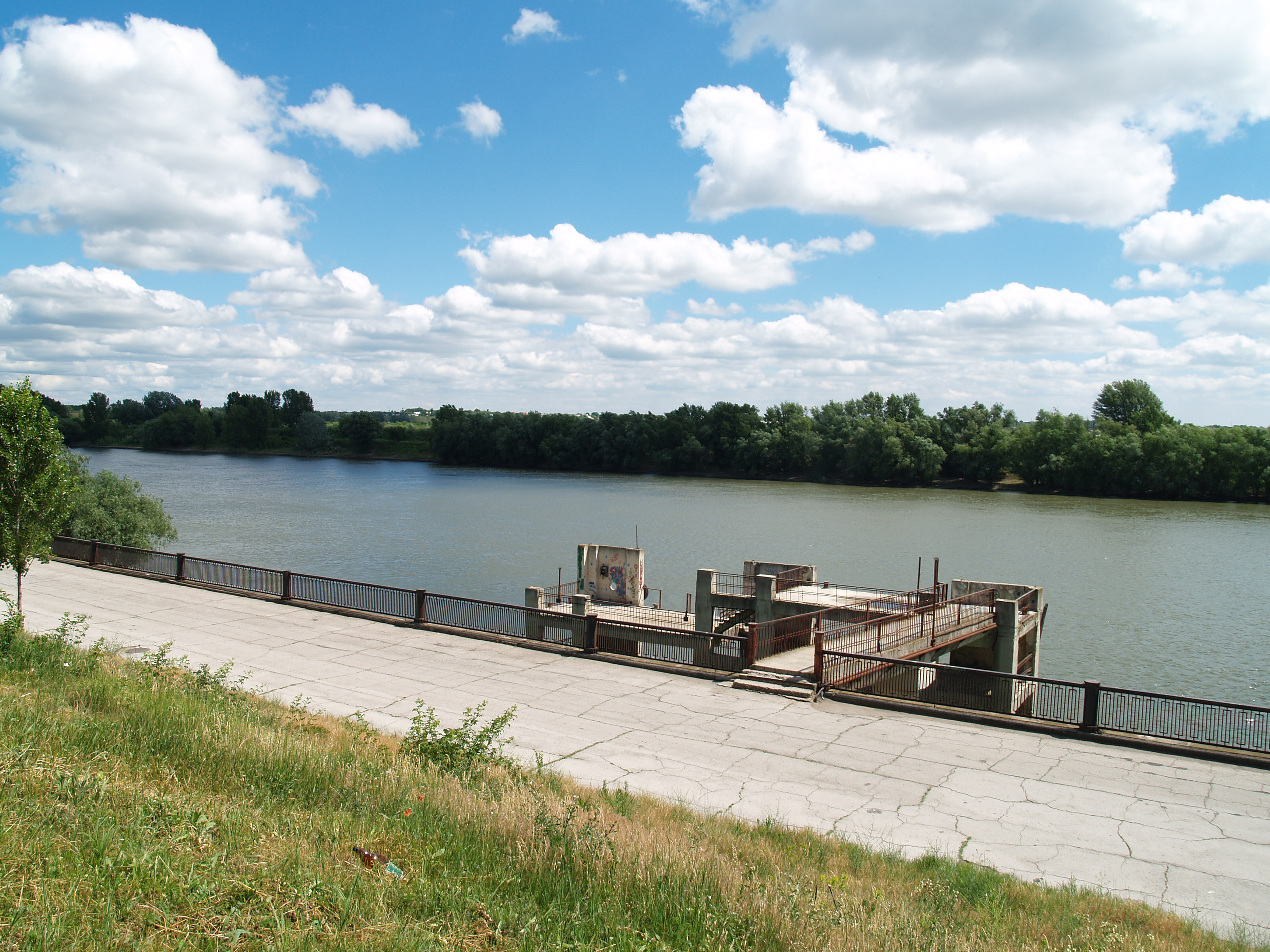 The Dniester River in Bender (Tighina), a city on the western bank controlled by Transnistria.