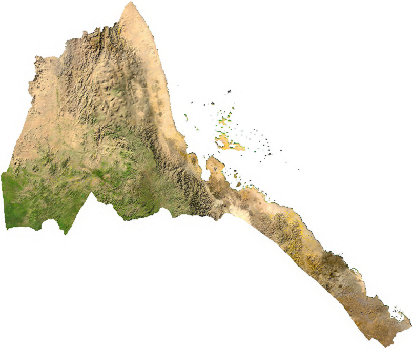 Imej satelit Eritrea
