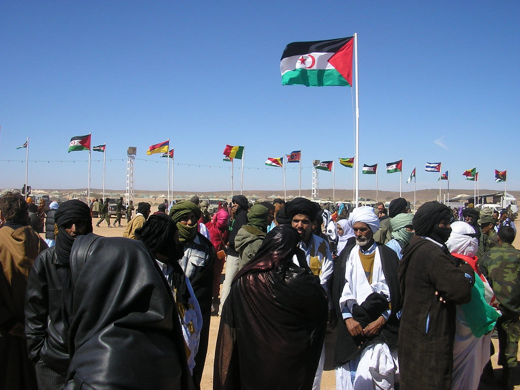 Commemoration of the 30th Independence Day in Tifariti, Liberated Territories, 2006. Many attendees live in the refugee camps.