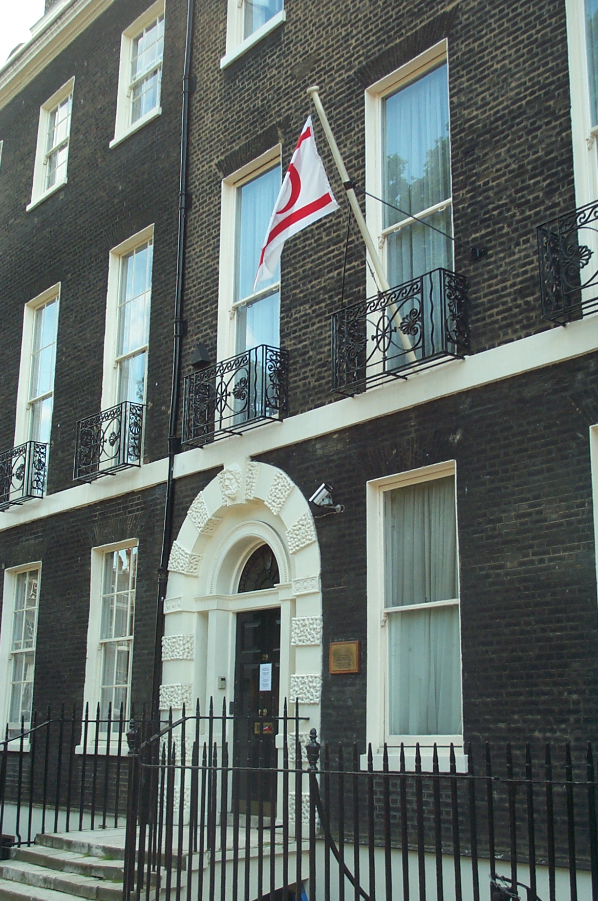 Kantor Republik Turki Siprus Utara di London, Bedford Square.