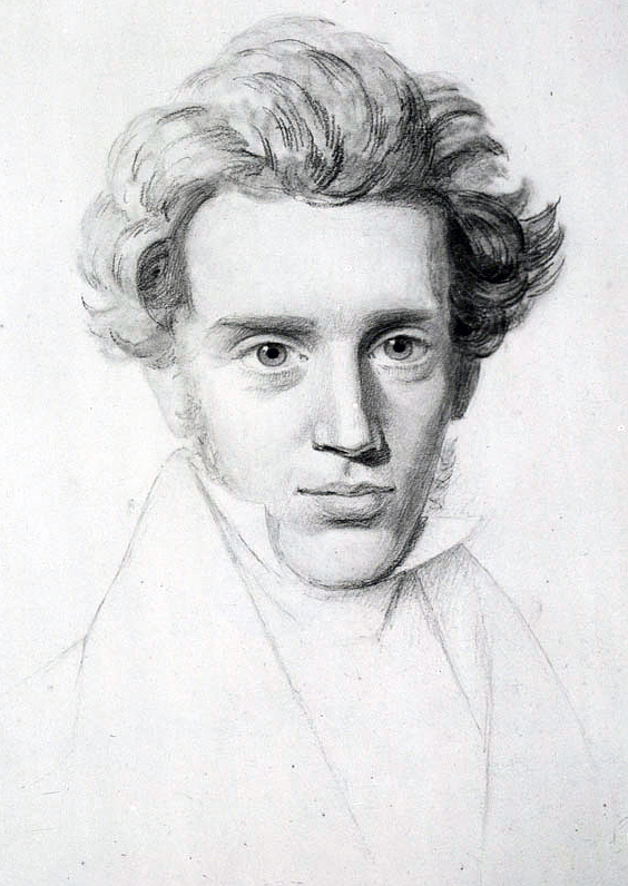 Søren Kierkegaard, filsuf Eksistensialis yang dianggap sebagai salah satu tokoh terpenting Zaman Keemasan Denmark.