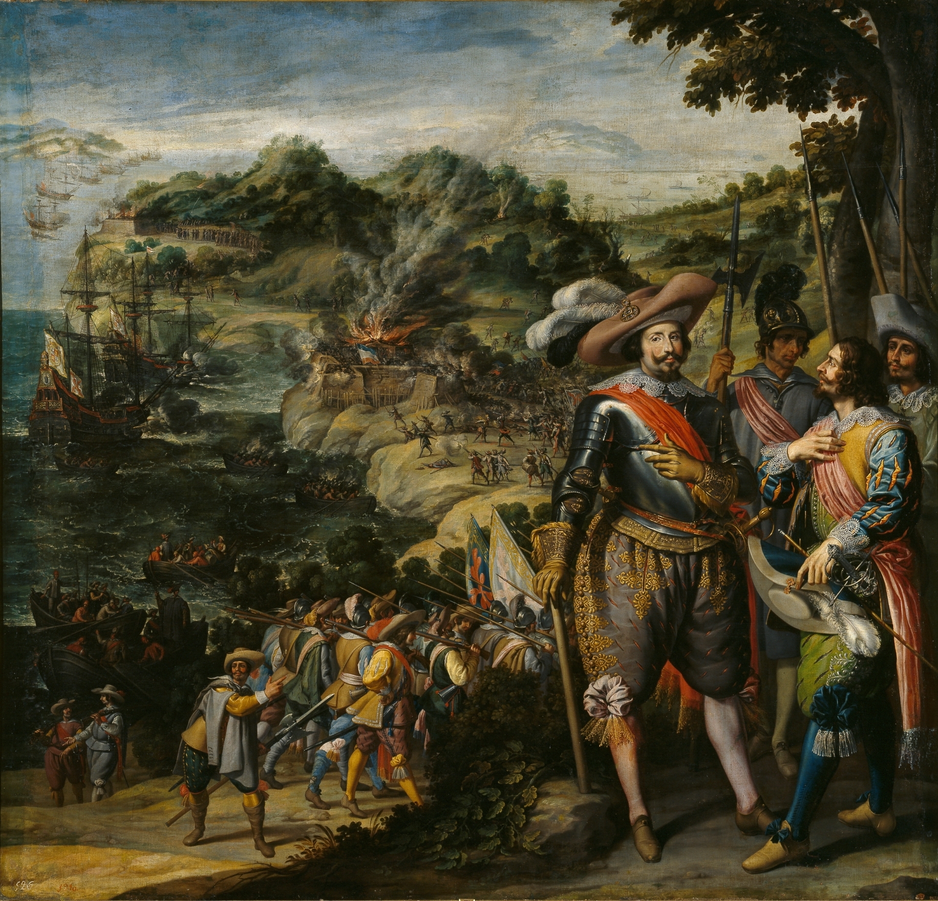 Penangkapan Saint Kitts oleh Spanyol pada tahun 1629 oleh Fadrique de Toledo, Marquis Pertama Villanueva de Valdueza.