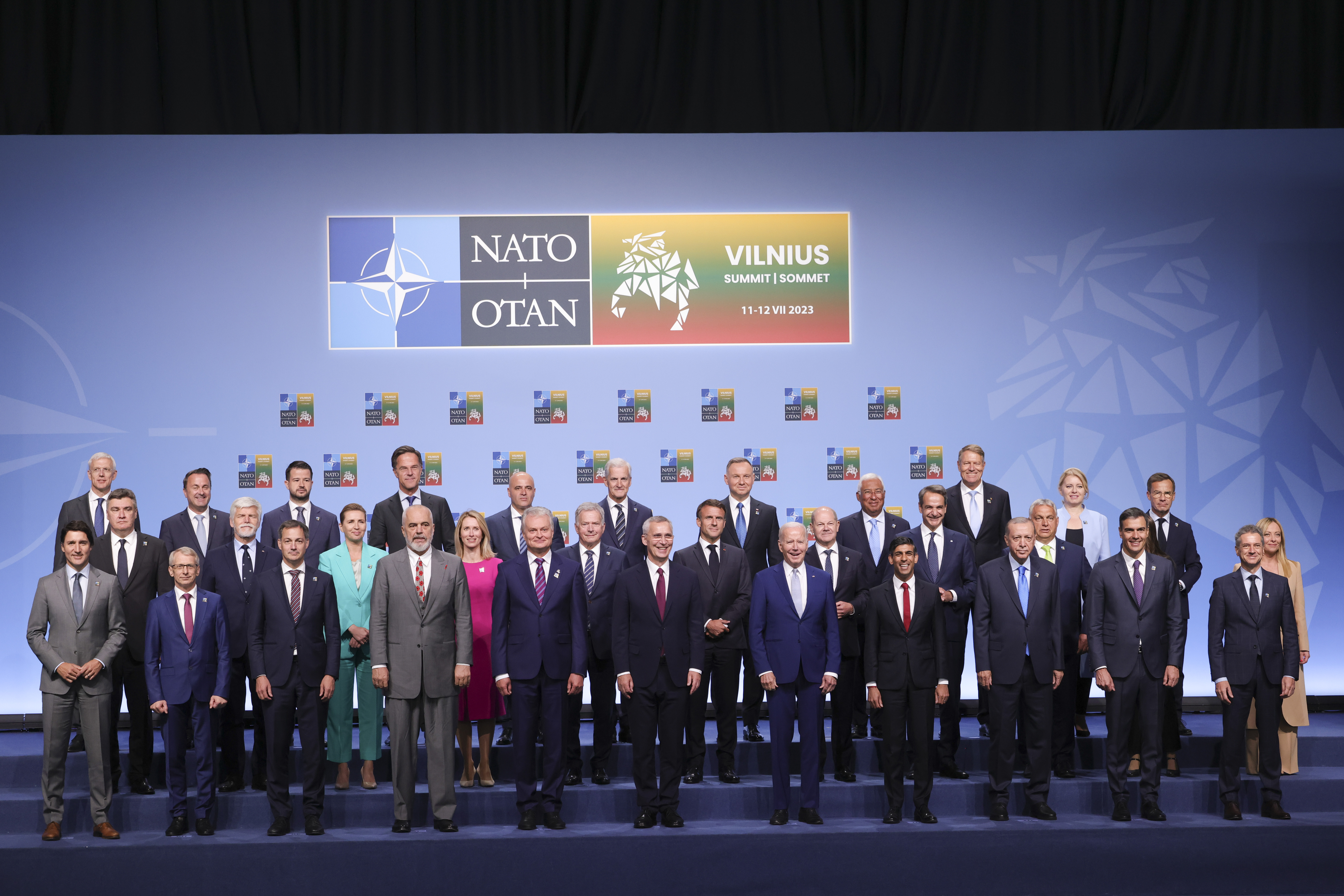 2023年7月11日、NATO首脳会議に出席するゾラン・ミラノヴィッチ大統領(リトアニア、ヴィリニュス)