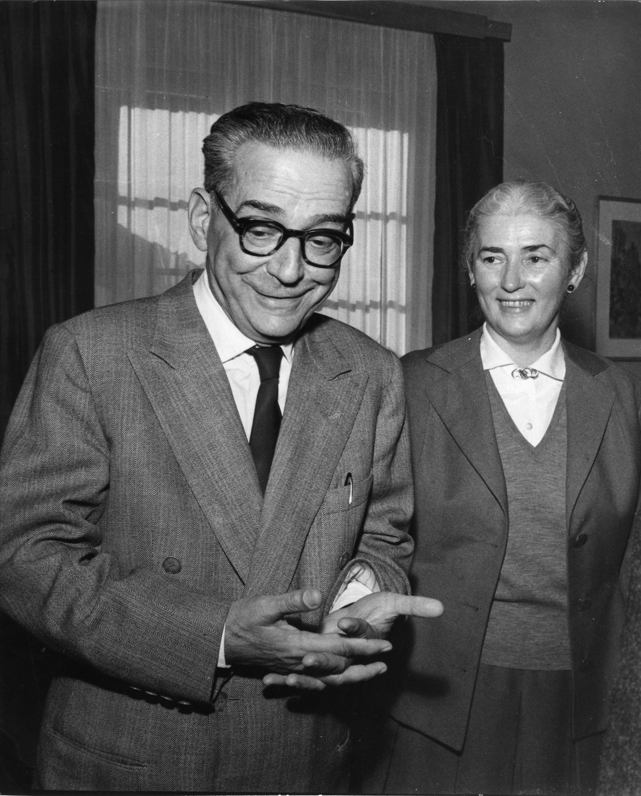 Ivo Andrić, a Nobel laureate from Bosnia and Herzegovina, with his wife Milica, upon learning he had won the Nobel Prize in Literature in 1961.