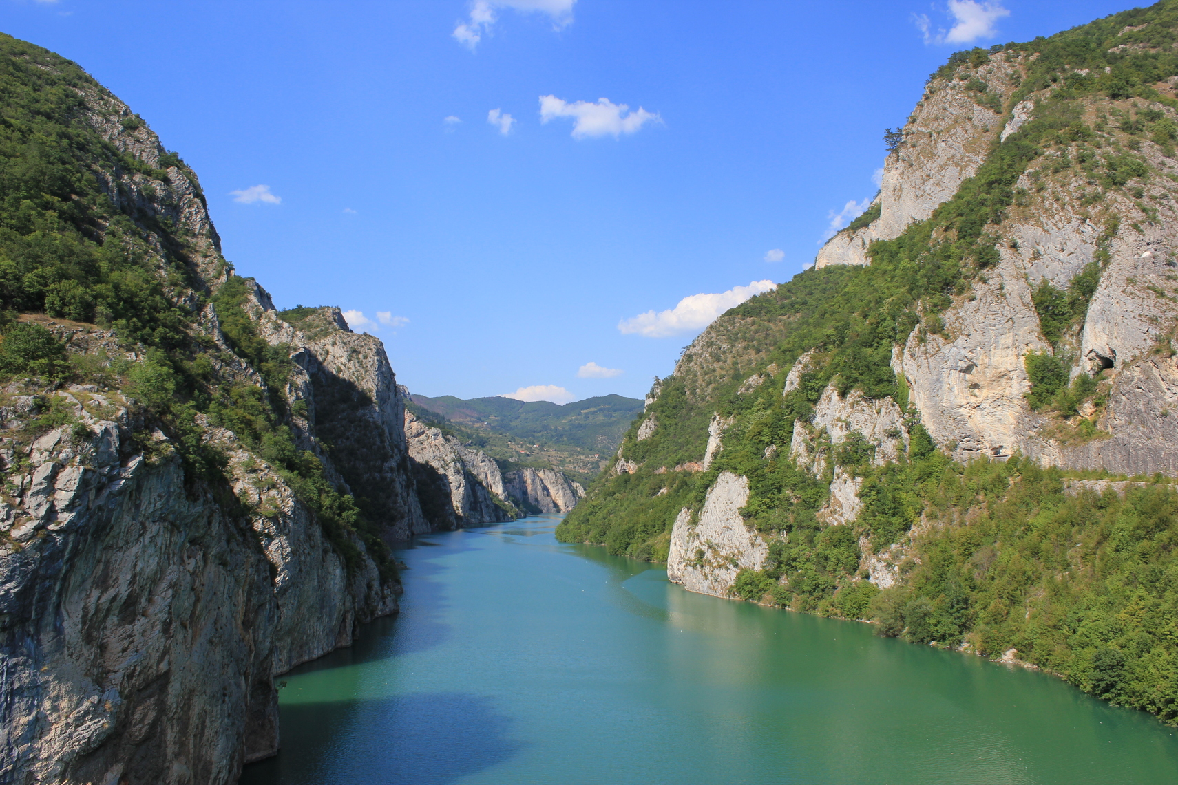 The Drina river canyon, part of which is protected within Drina National Park.