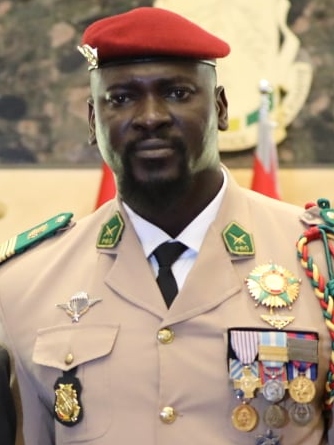 Mamady Doumbouya, interim president following the 2021 coup d'état.