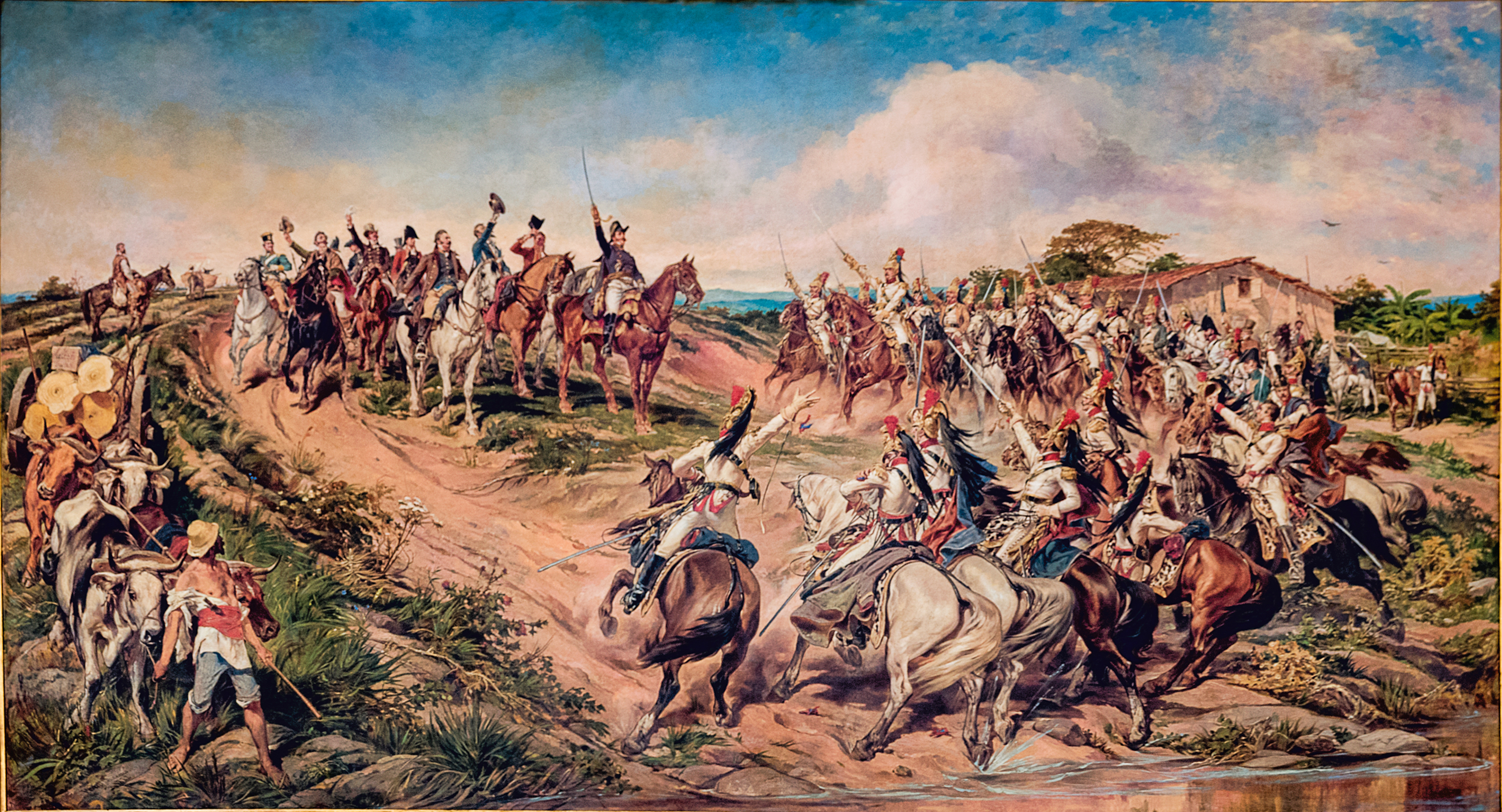 1822年9月7日、ペドロ1世によるブラジル独立宣言。