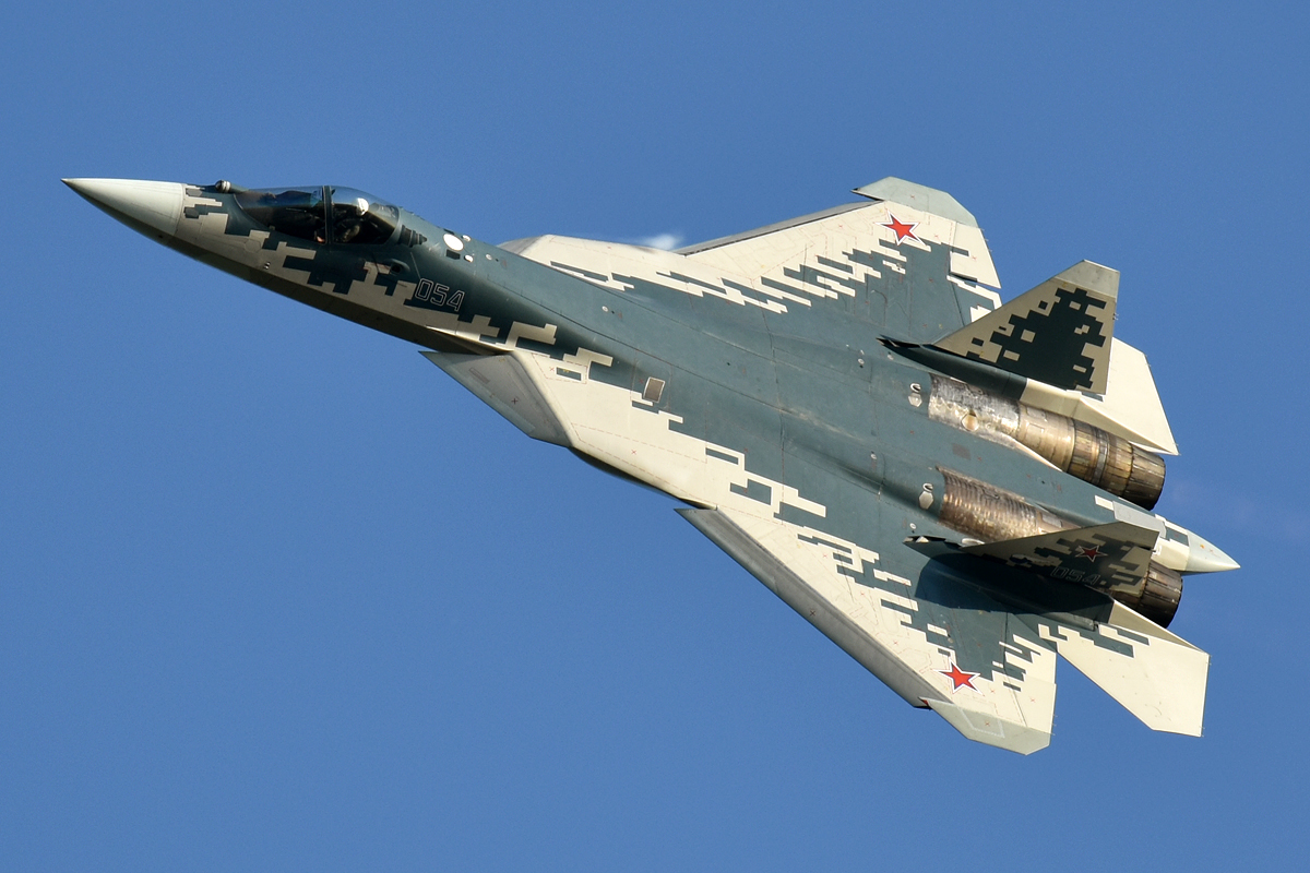 Sukhoi Su-57, sebuah jet tempur generasi kelima dari Angkatan Udara Rusia