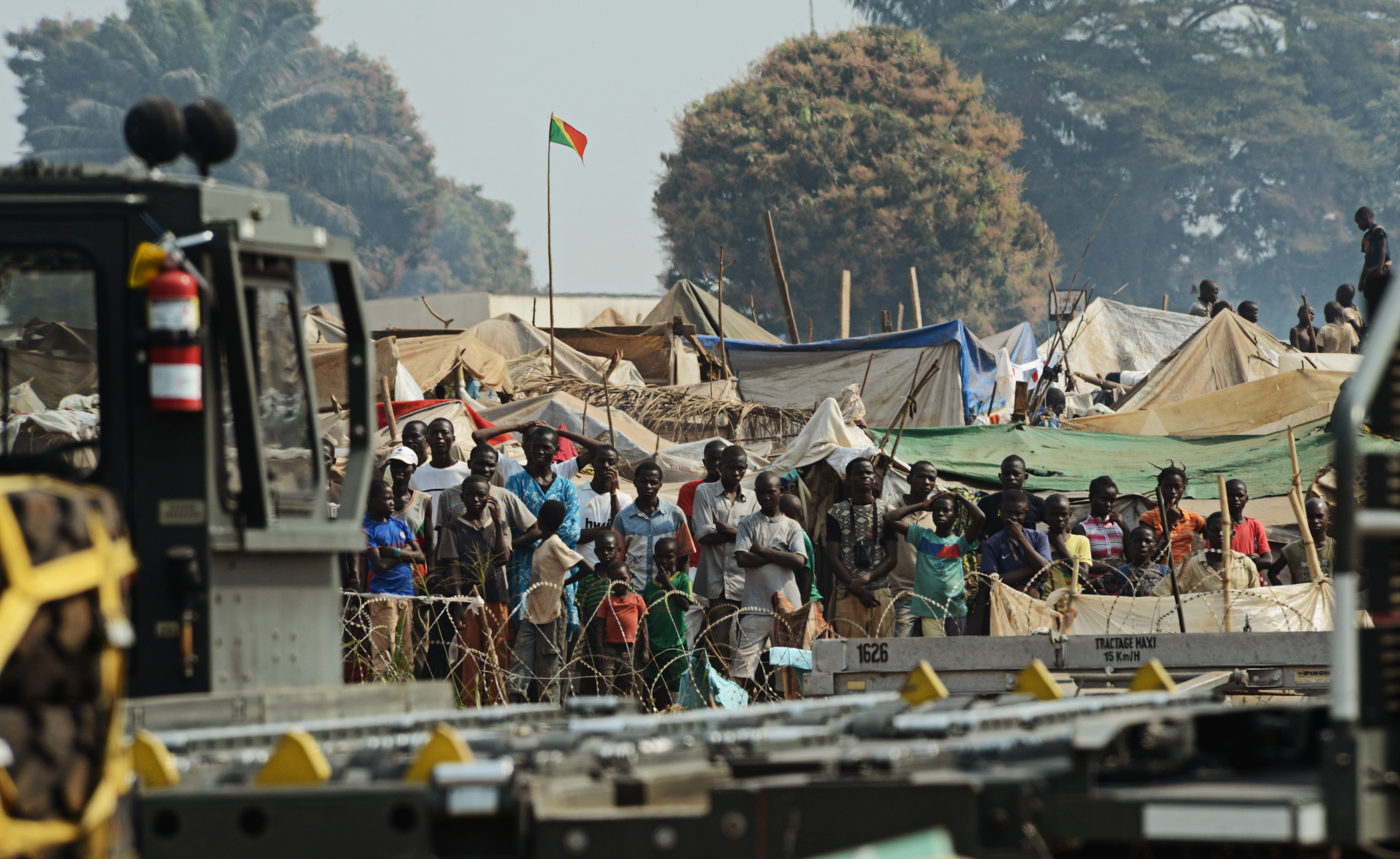 Pelarian akibat pertempuran di Republik Afrika Tengah, Januari 2014.