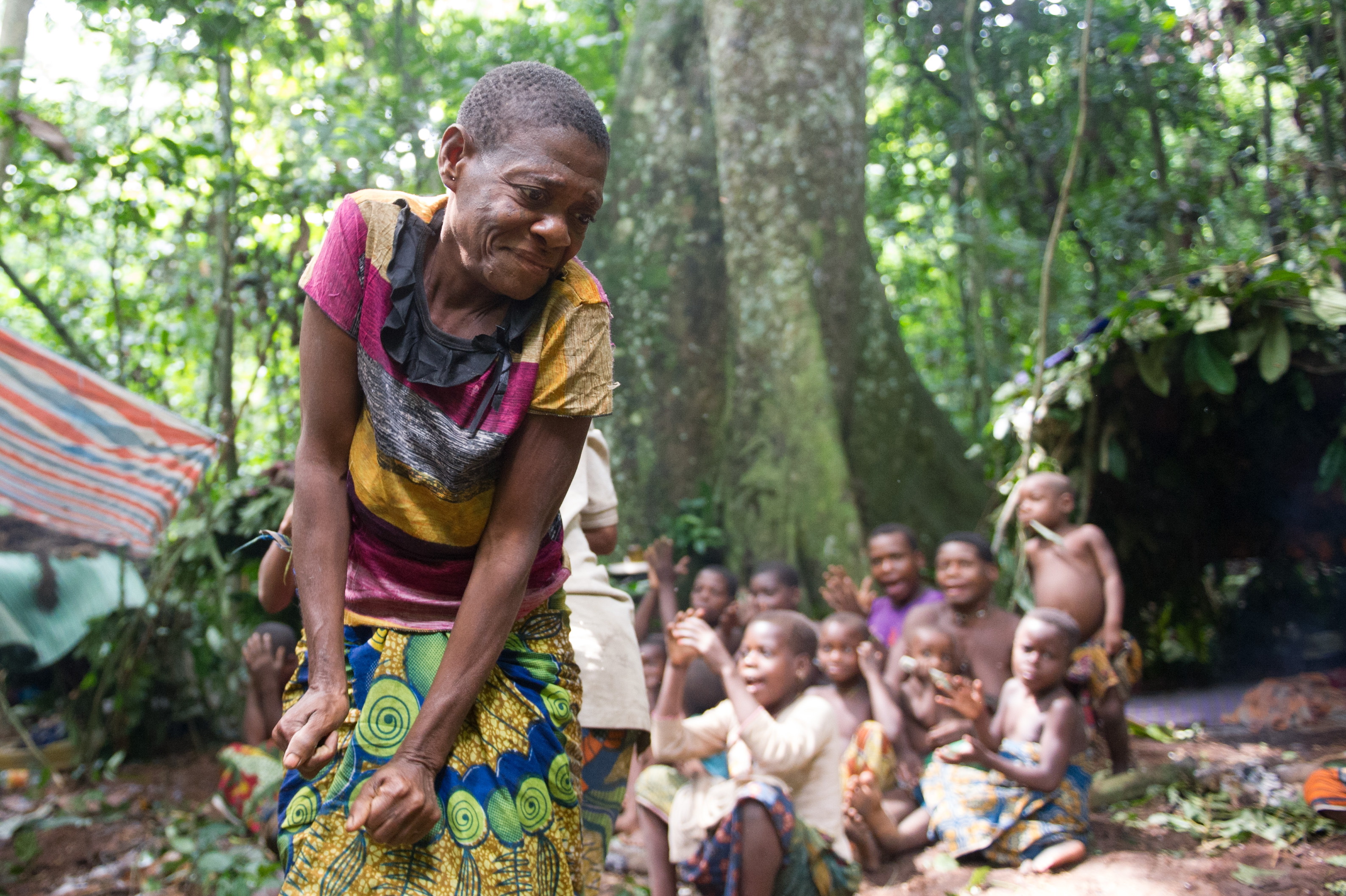 Seorang wanita Afrika Tengah.