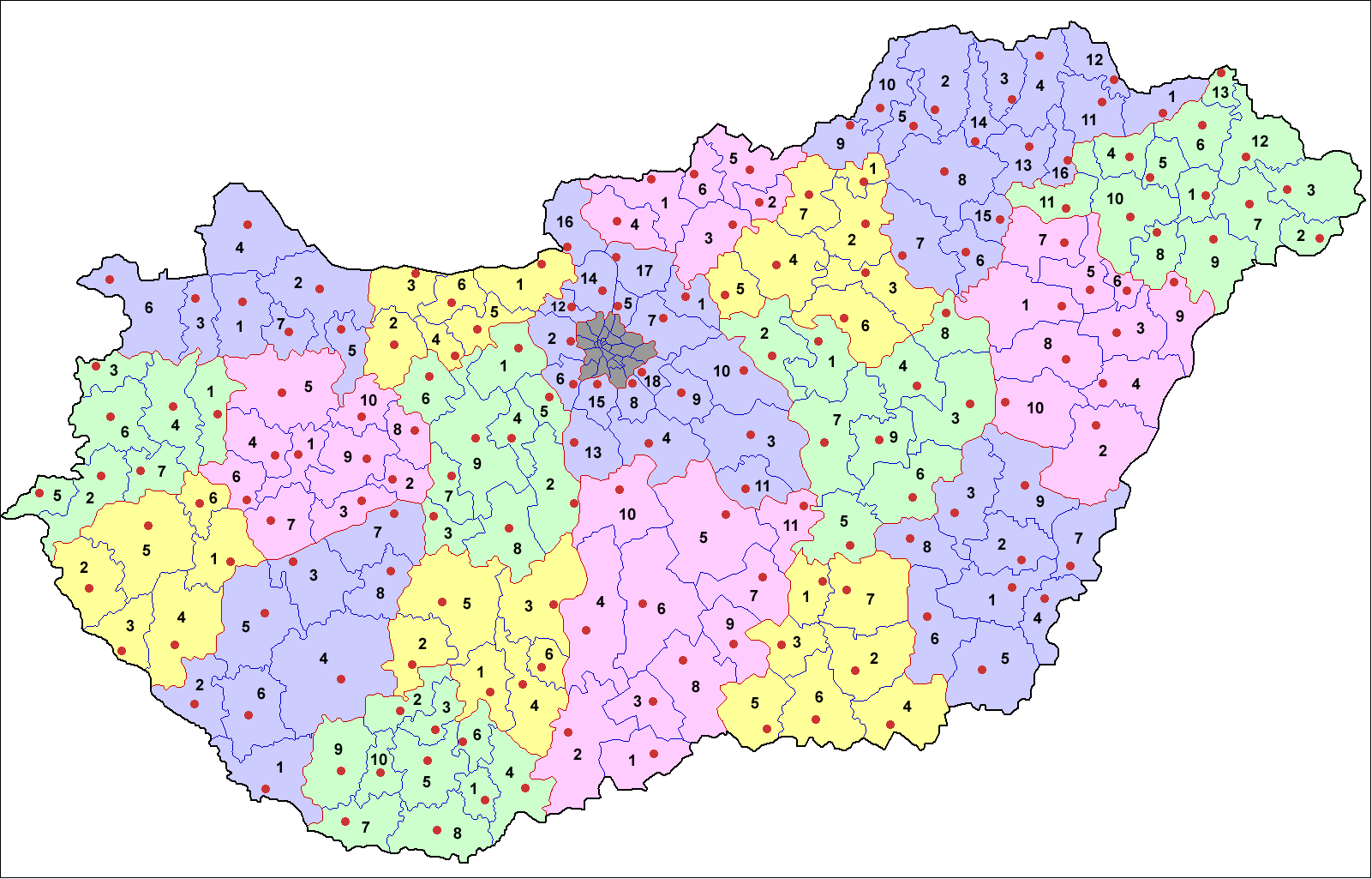 Các huyện của Hungary