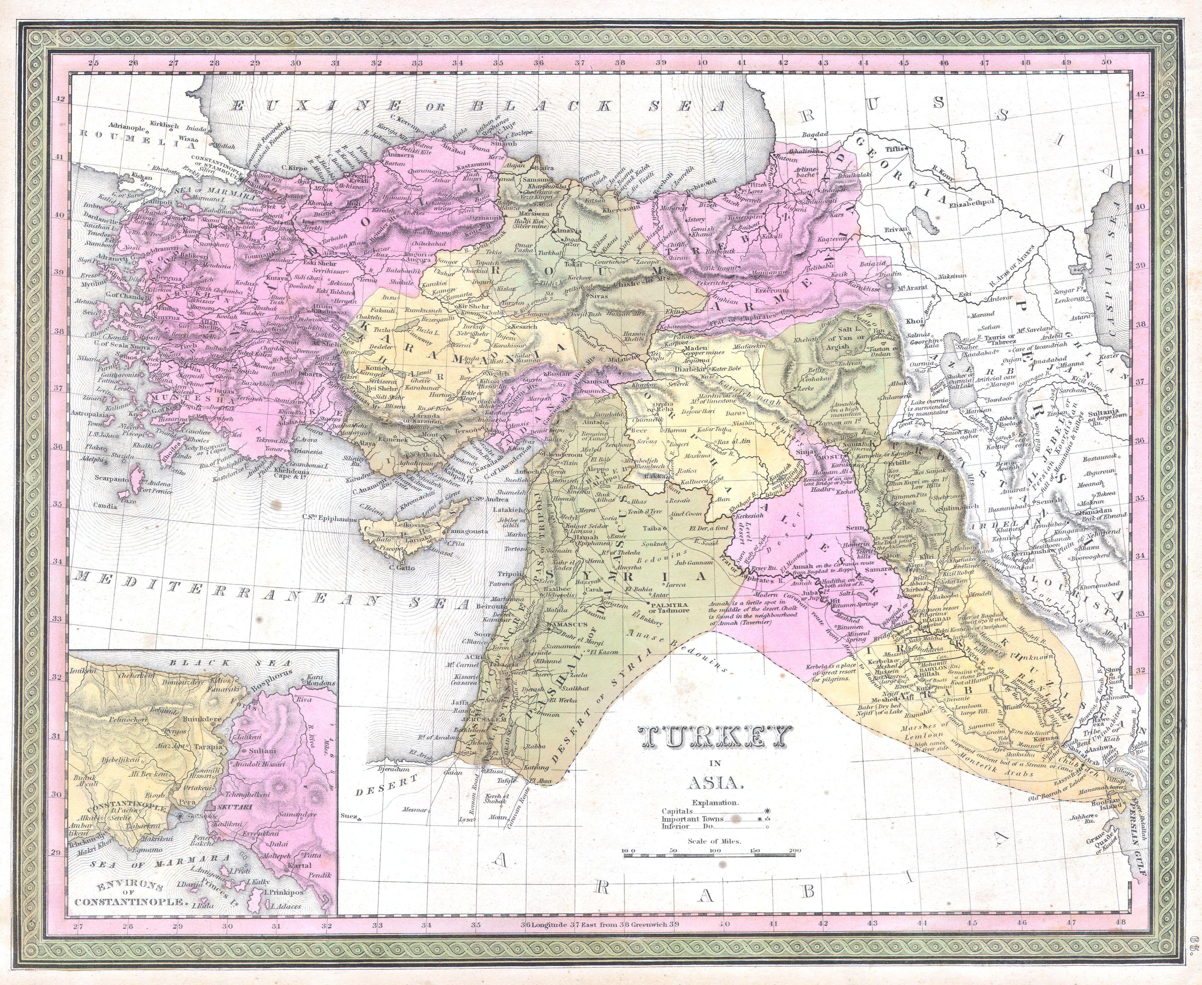 Wilayah Timur Tengah di bawah Empayar Uthmaniyyah (1849)
