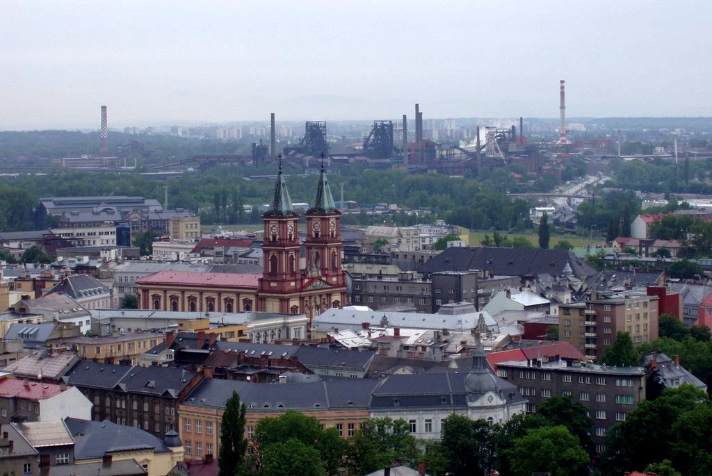 Pemandangan Ostrava dari Balai Kota Baru.