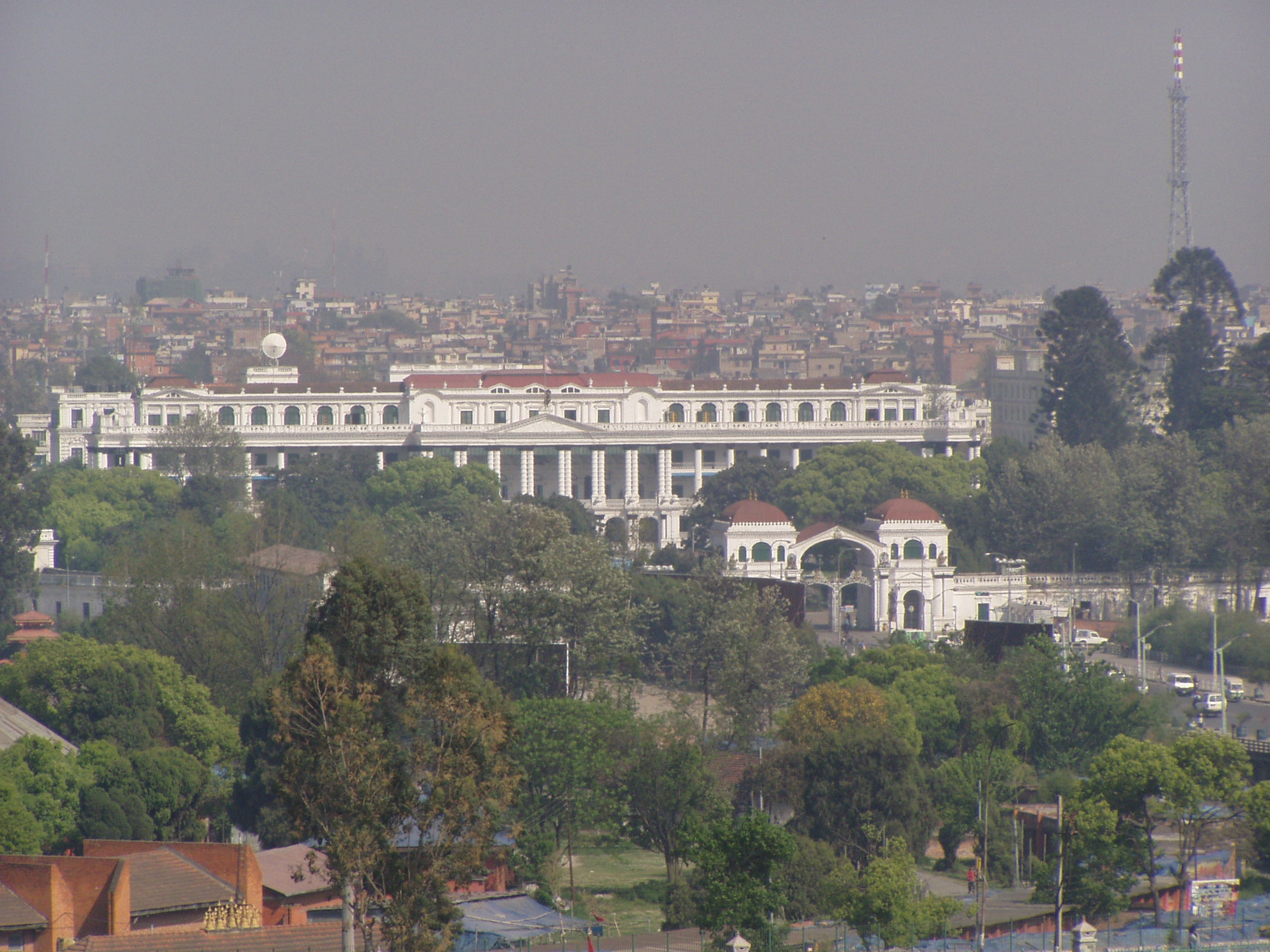 Singha Durbar, pusat pemerintahan di Kathmandu.