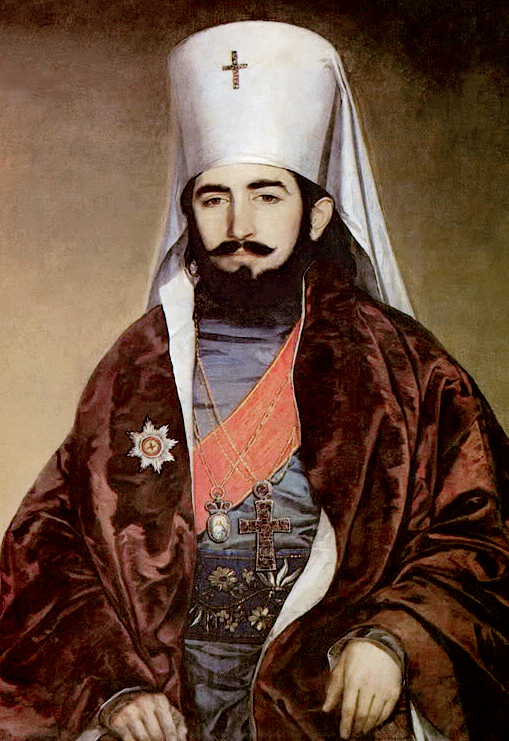 Petar II Petrović-Njegoš là một Thân vương-Giám mục (vladika) của Montenegro, đồng thời là nhà thơ và nhà triết học dân tộc. Tranh sơn dầu vẽ Njegoš trong vai trò vladika, khoảng năm 1837.