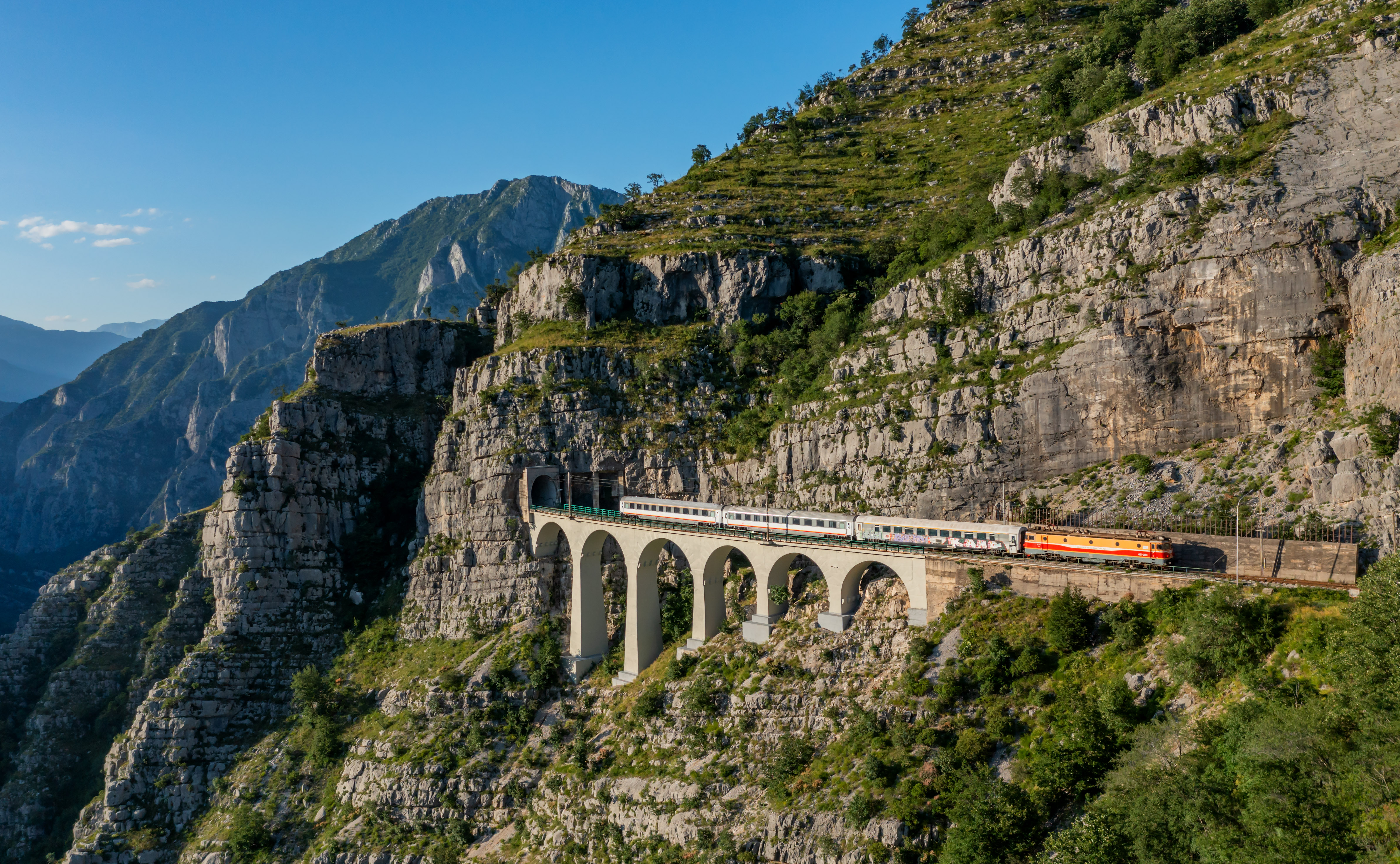 Construction of the Belgrade-Bar railway started in the 1950s and was completed in 1976. The line was opened by Yugoslav President Josip Broz Tito.