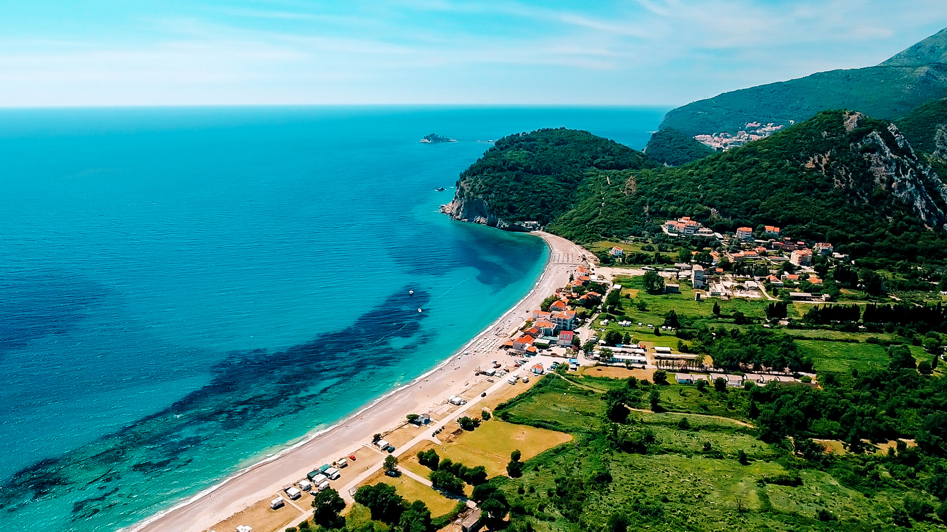 Montenegrin coast, Buljarica beach.