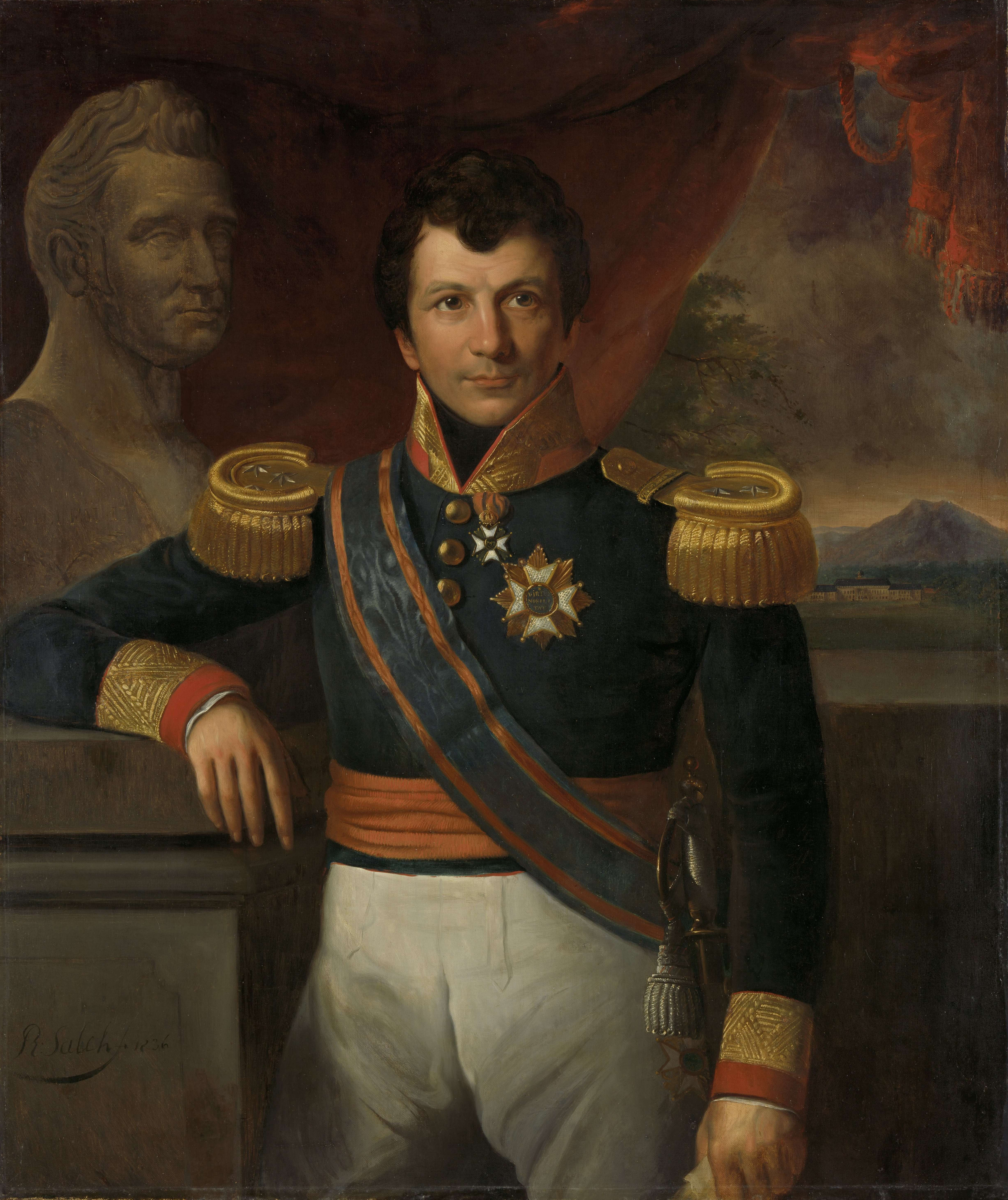 Johannes van den Bosch, pencetus Cultuurstelsel. Lukisan oleh Raden Saleh.