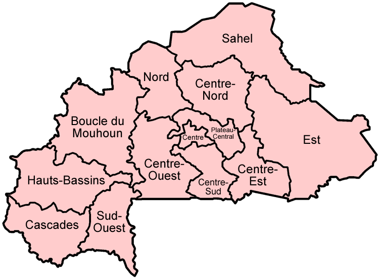 Regions of Burkina Faso.