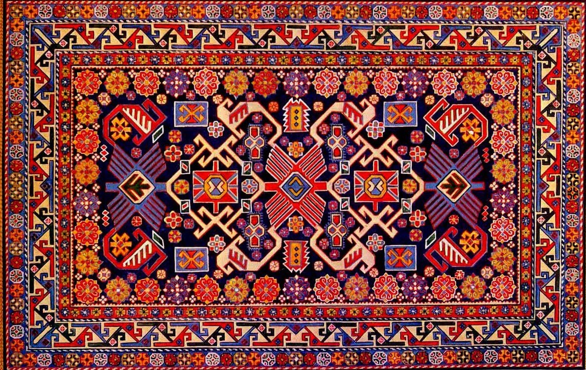 Một tấm thảm Azerbaijan thuộc nhóm Shirvan từ làng Bijo, giữa thế kỷ 19.