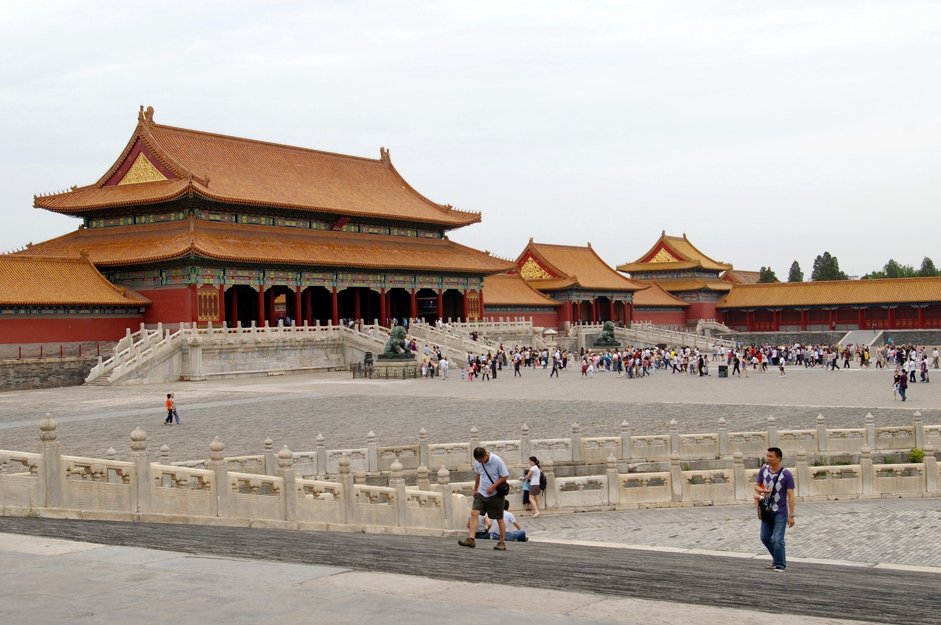 Gaya seni bina klasik Cina yang ditunjukkan di Kota Larangan Beijing.