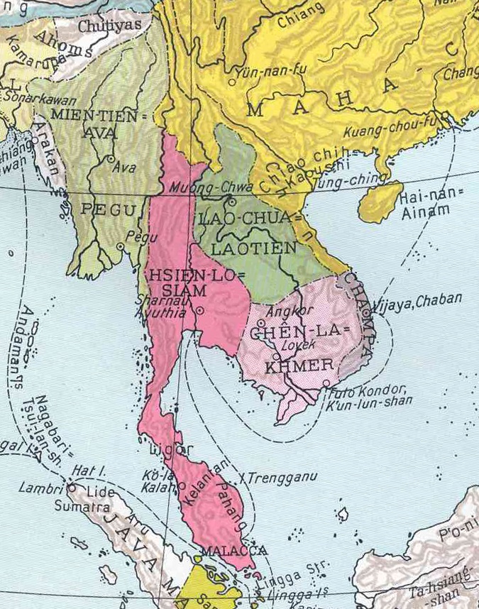 Ayutthaya dan jiran-jirannya, sekitar 1415 M