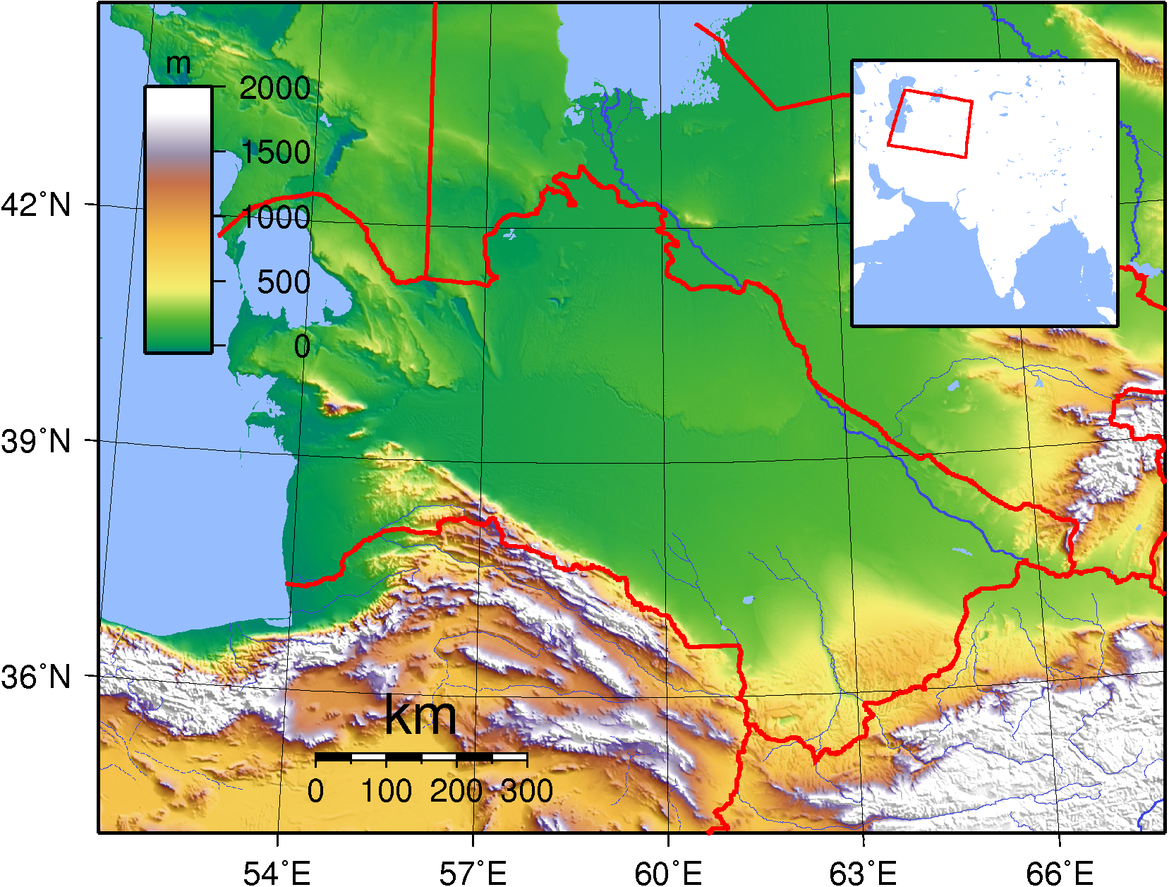 Topografi Turkmenistan