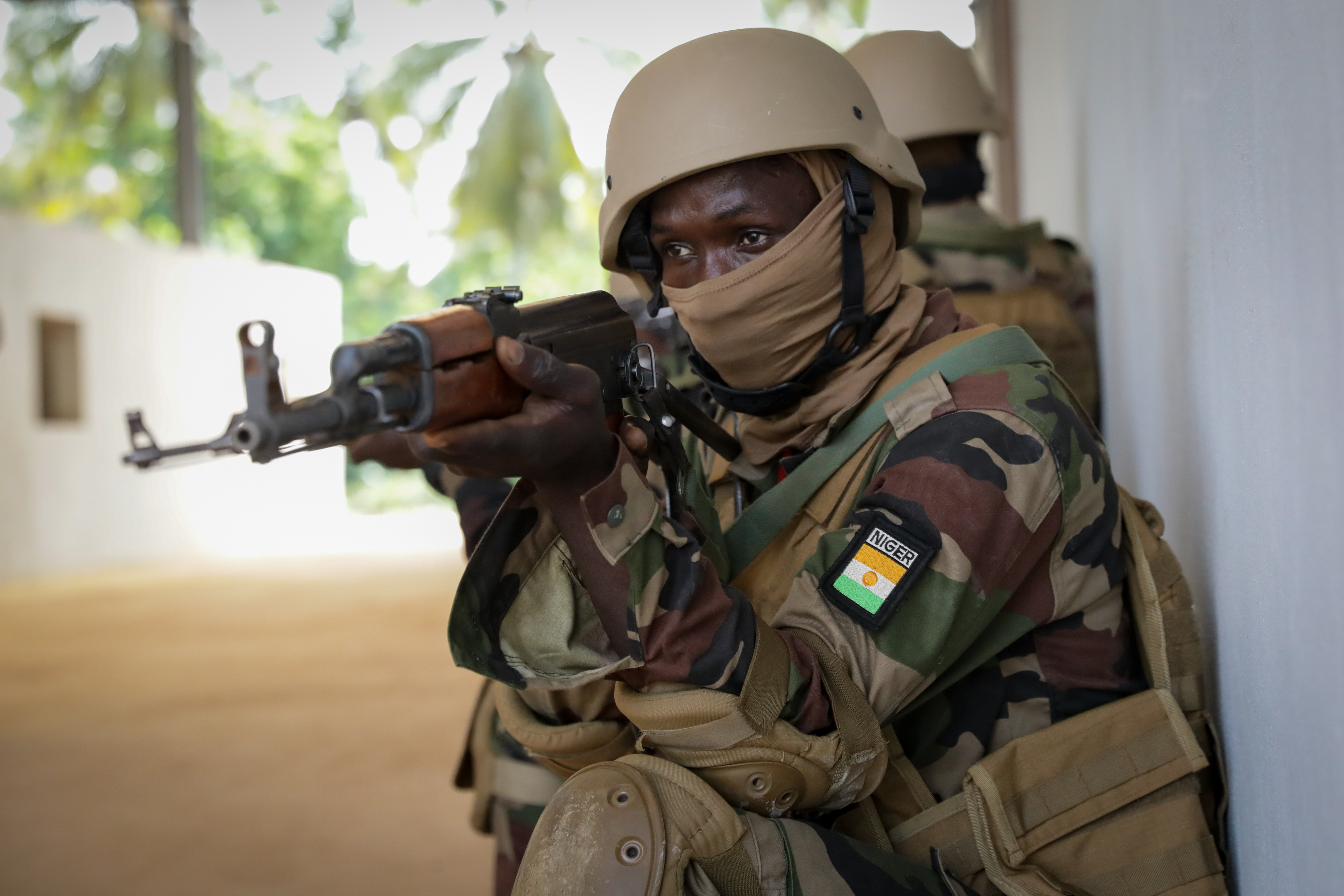 Nigerien soldiers training in Ivory Coast, 2022