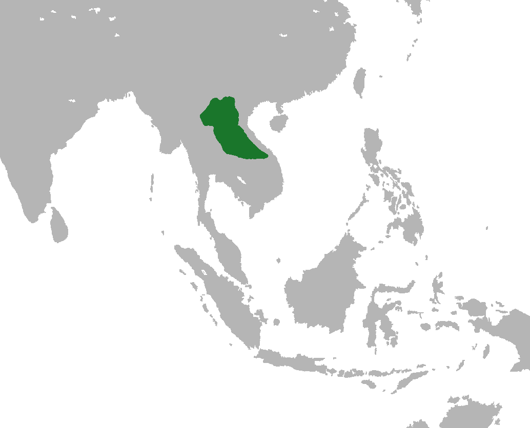 Peta lokasi Kerajaan Lan Xang.