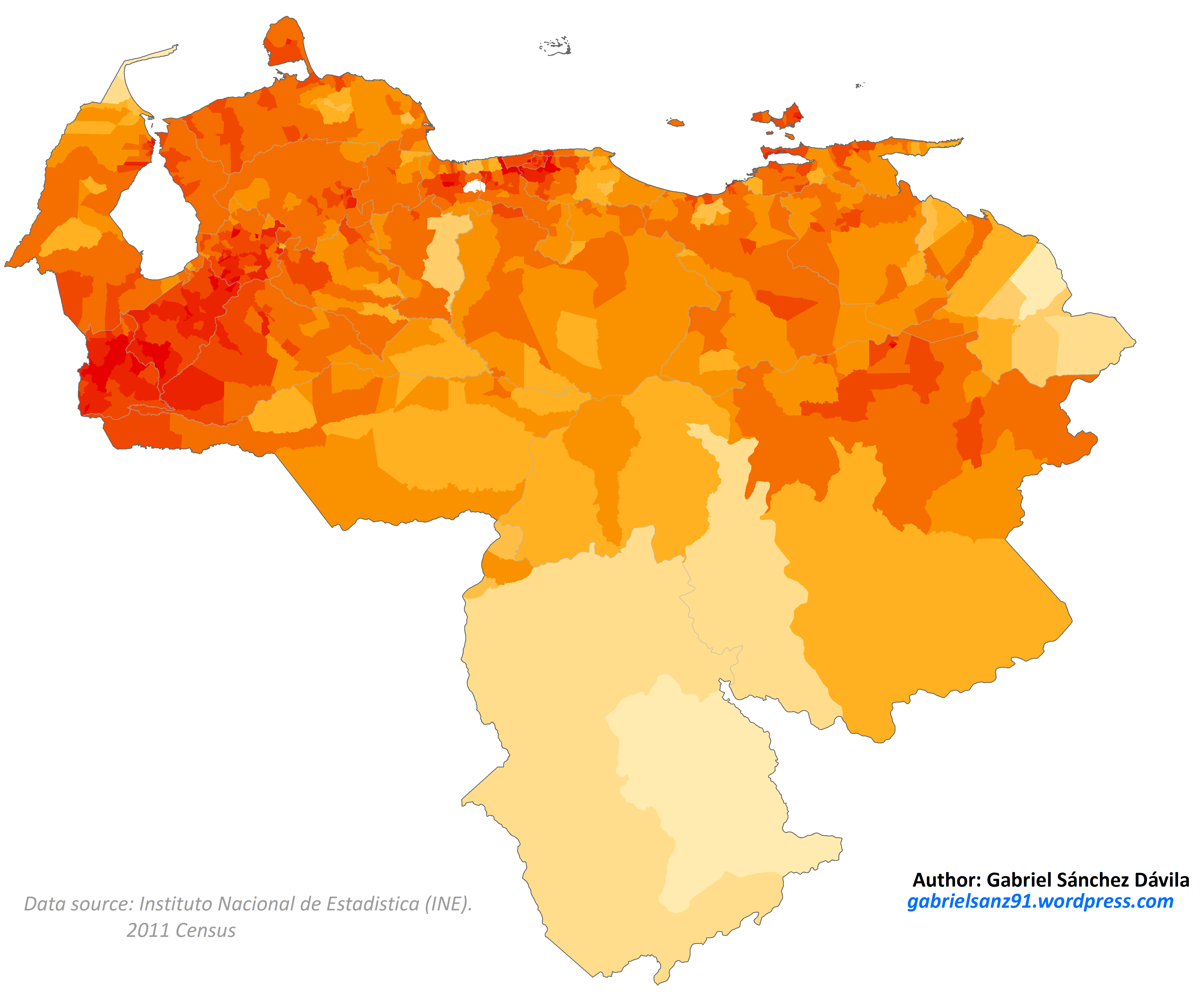 Proporsi populasi Kulit Putih di Venezuela pada tahun 2011
