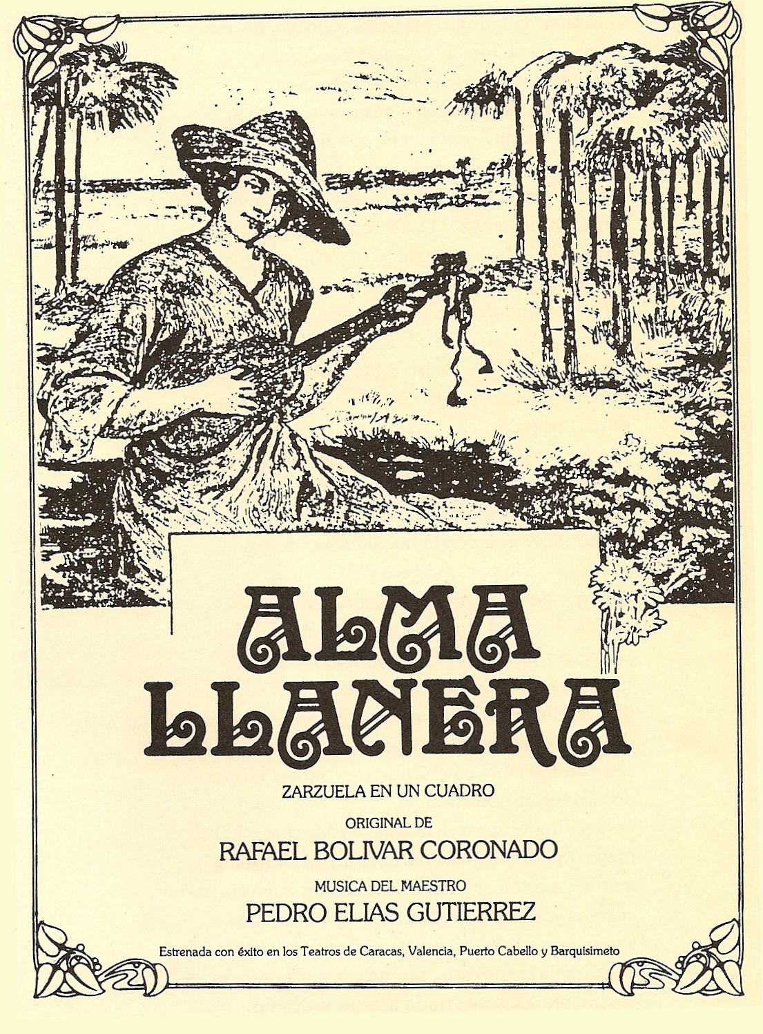 Alma Llanera (Jiwa sang dataran). Di Venezuela, ia dianggap sebagai lagu kebangsaan kedua.